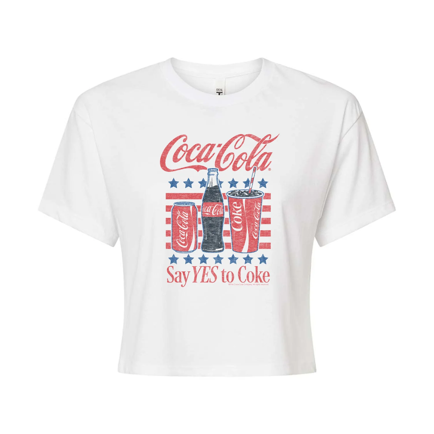 Coca-cola - Say Yes To Coke- Juniors Cropped Graphic T-shirt - Image 2