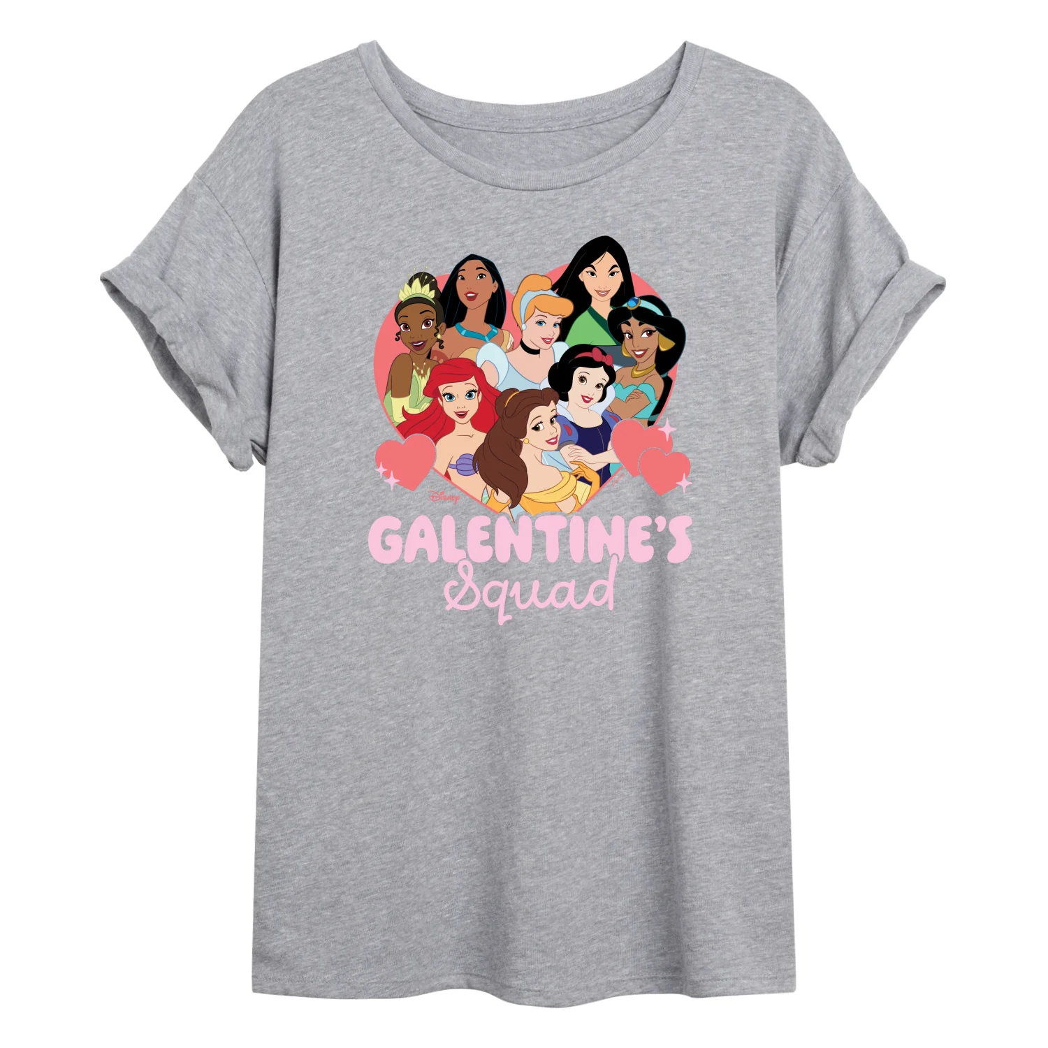 Disney - Galentines Squad - Juniors Oversized Graphic T-Shirt - Image 2