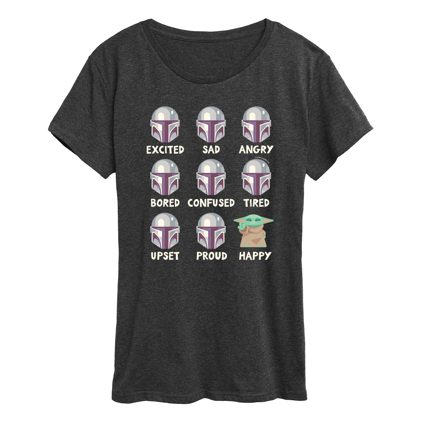 Star Wars - The Mandalorian Mandalorian Moods - Wo Men's Short Sleeve Graphic T-Shirt - Image 3