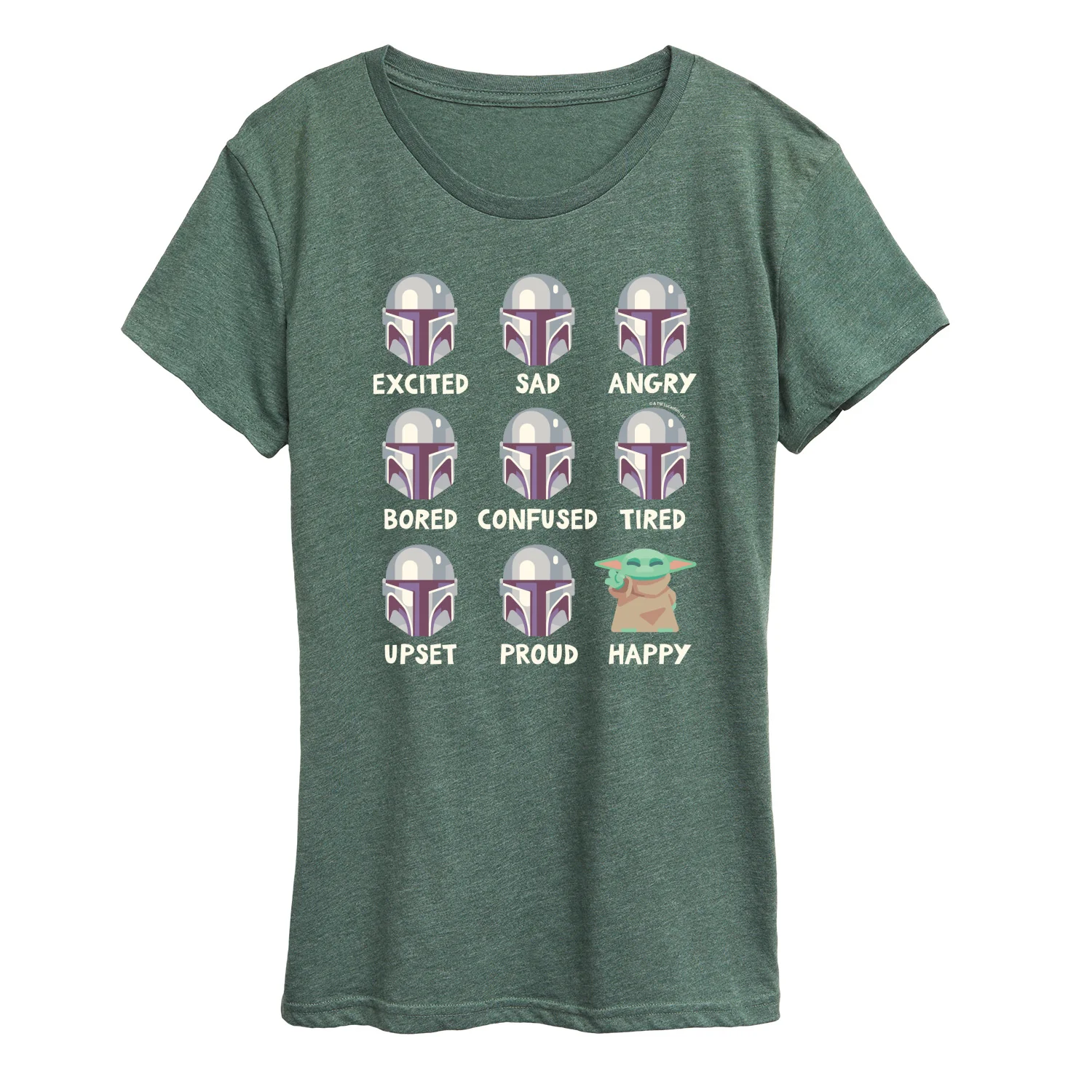 Star Wars - The Mandalorian Mandalorian Moods - Wo Men's Short Sleeve Graphic T-Shirt - Image 5