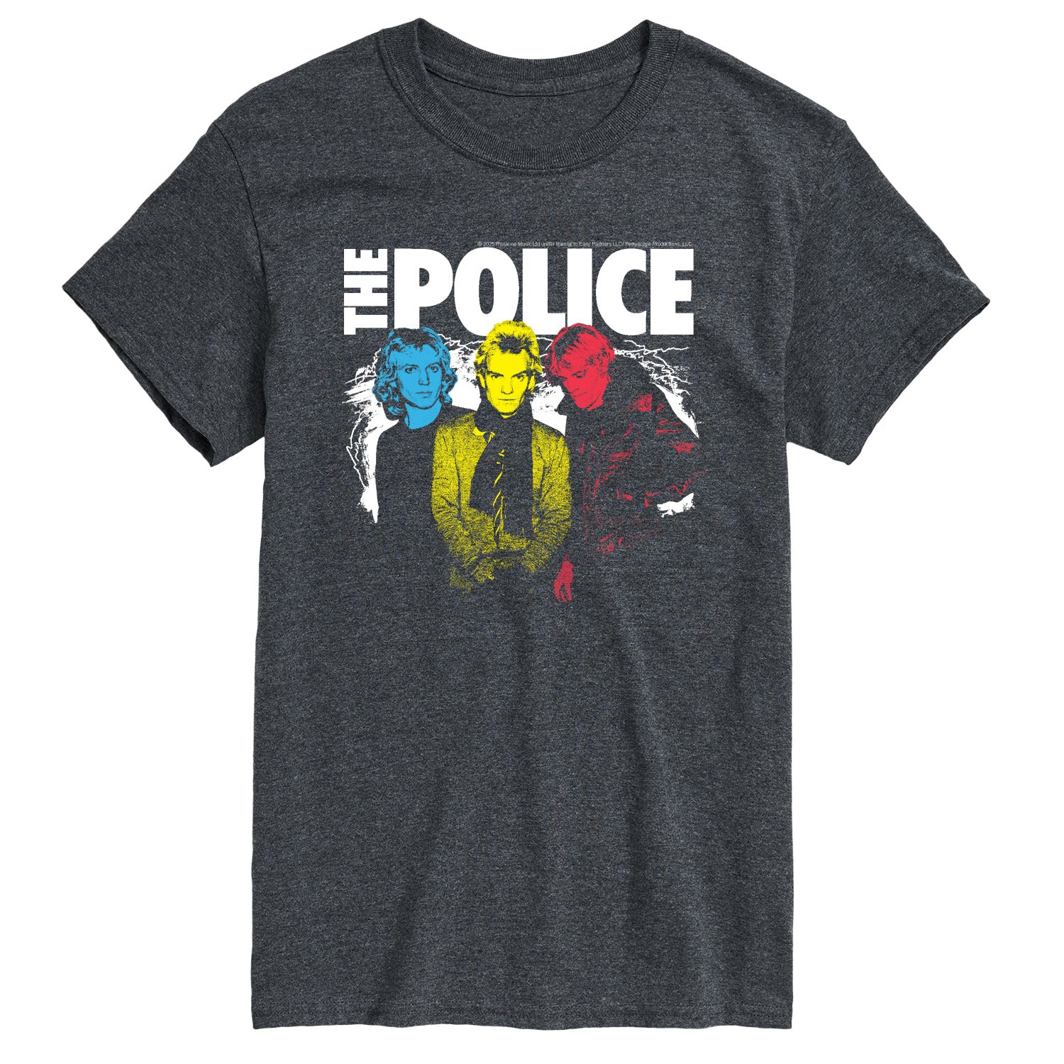 The Police - The Police Color Pop - Men's Short Sleeve Graphic T-Shirt - Image 3