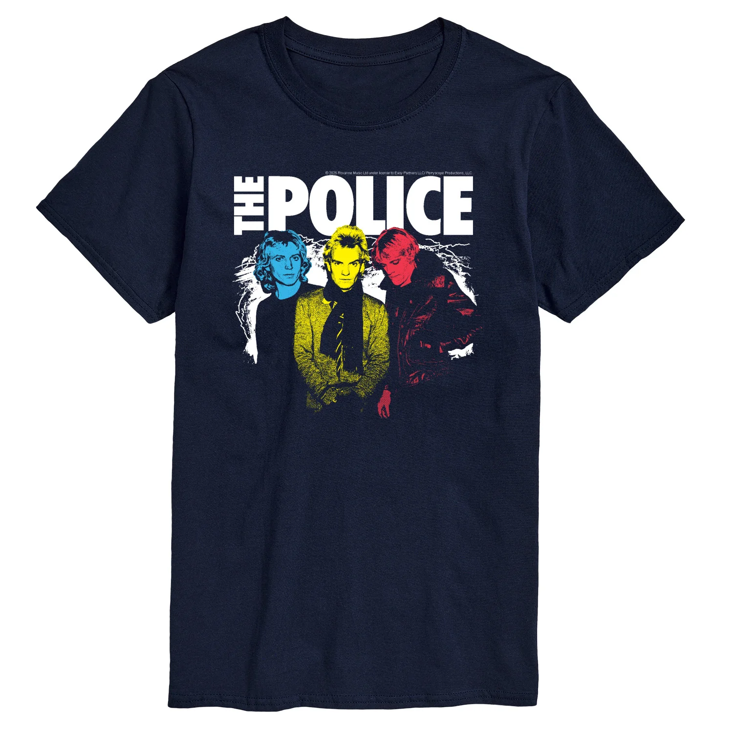 The Police - The Police Color Pop - Men's Short Sleeve Graphic T-Shirt - Image 4