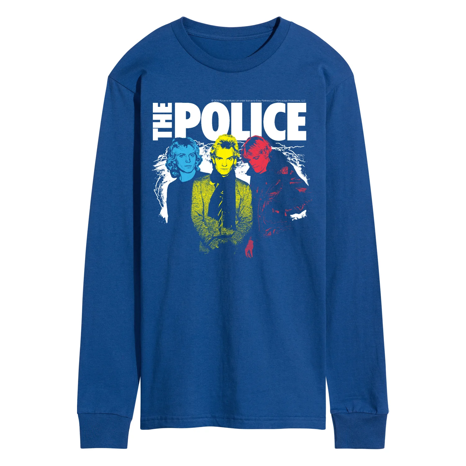The Police - The Police Color Pop - Men's Long Sleeve Graphic T-Shirt