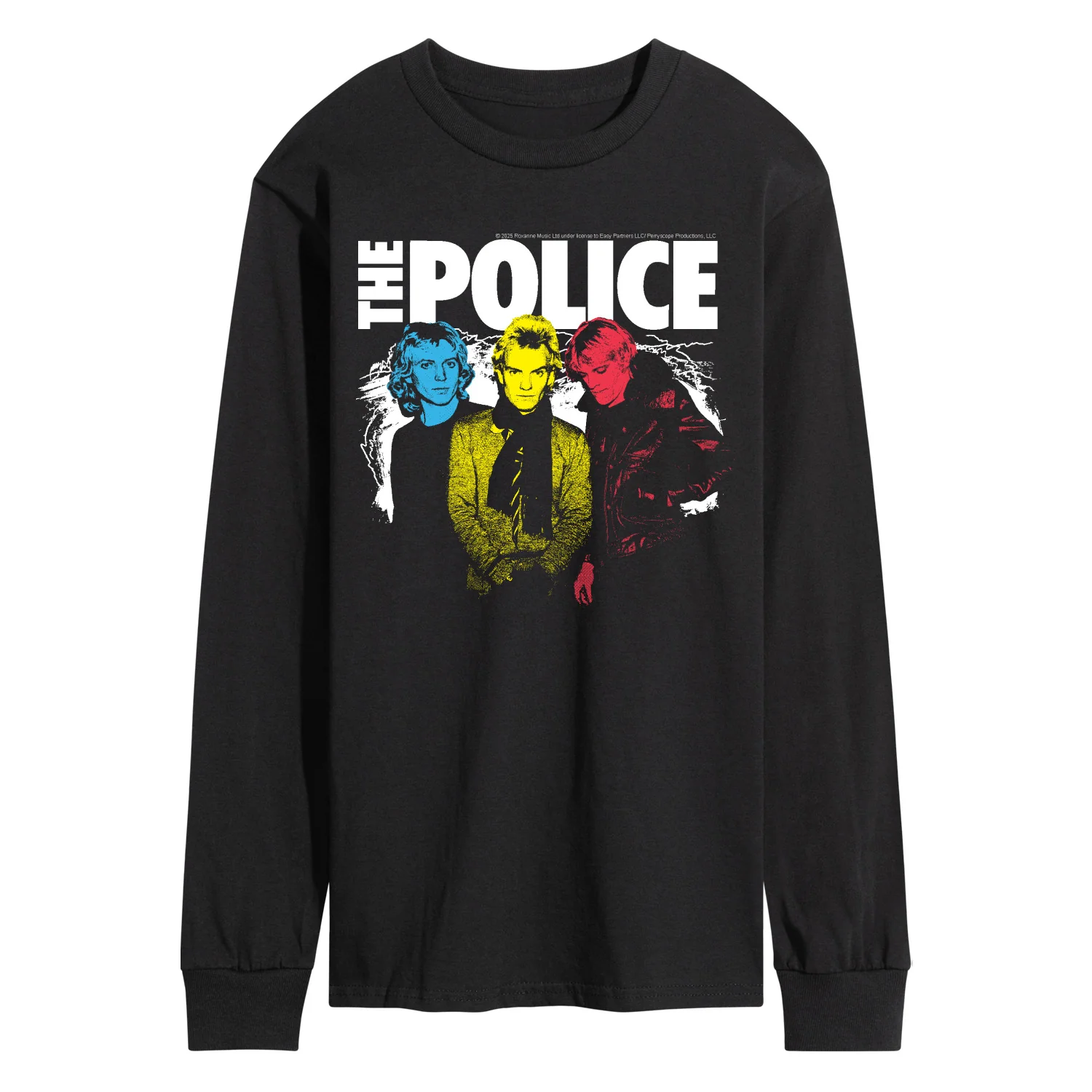 The Police - The Police Color Pop - Men's Long Sleeve Graphic T-Shirt - Image 2