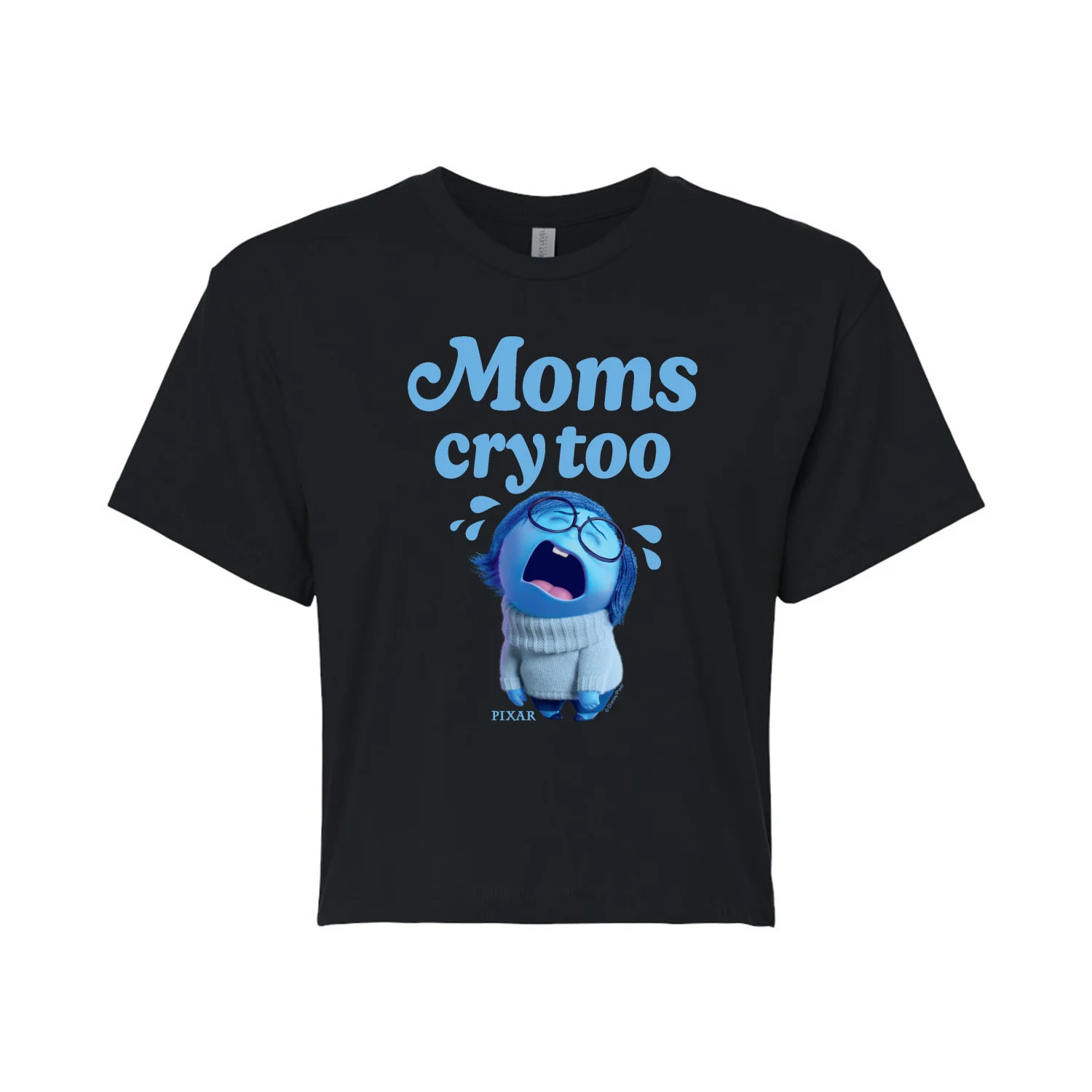 Inside Out - Moms Cry Too - Juniors Cropped Graphic T-Shirt