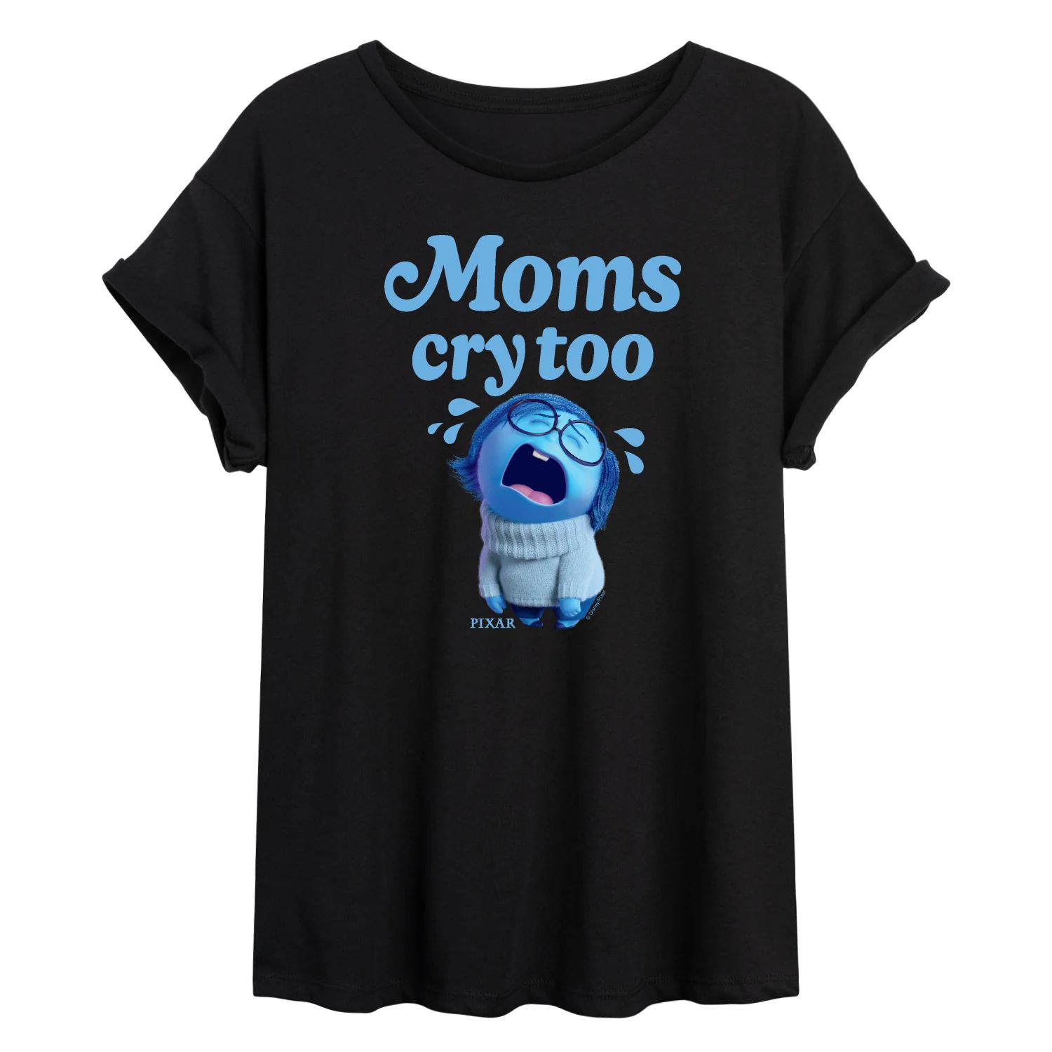 Inside Out - Moms Cry Too - Juniors Oversized Graphic T-Shirt - Image 2