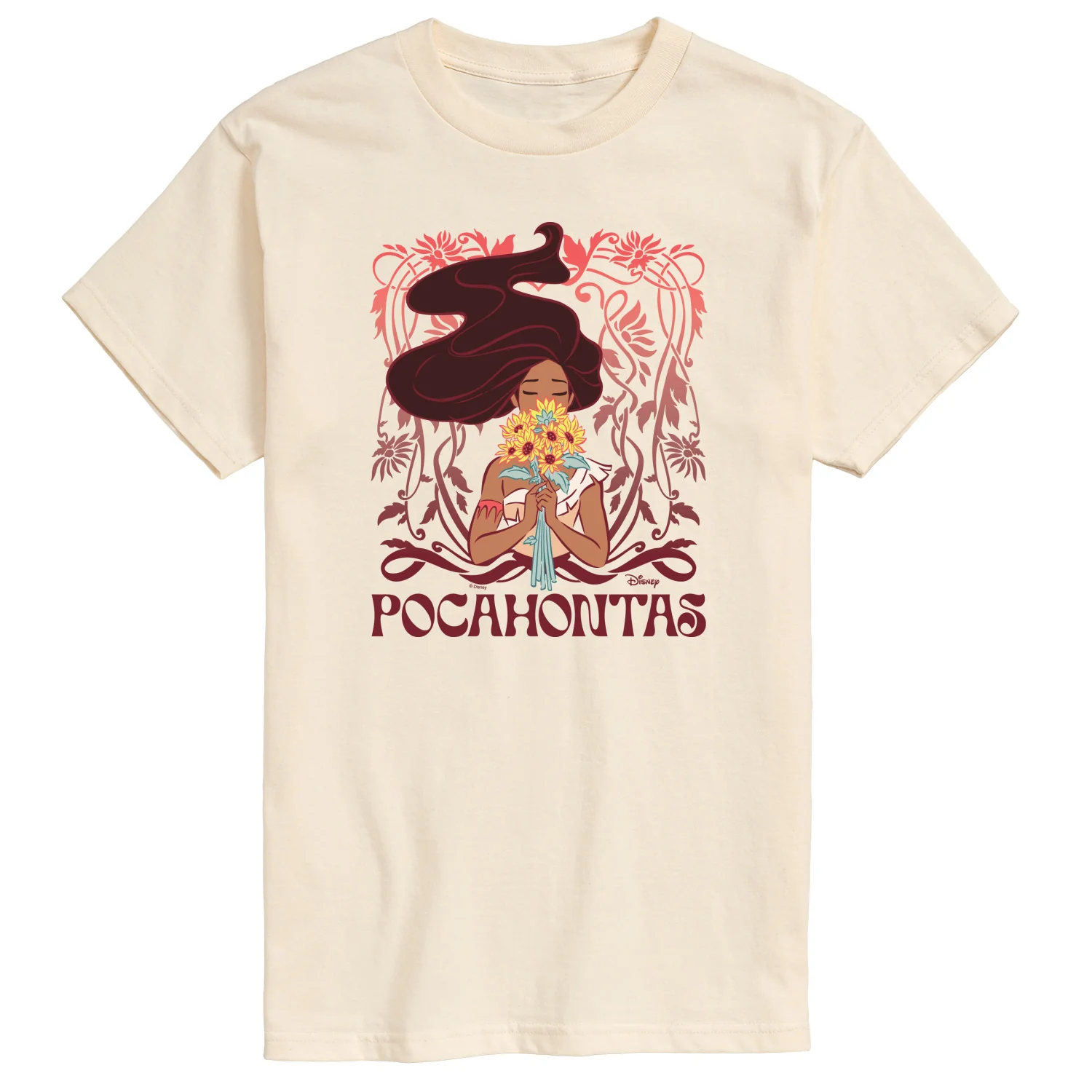Disney Princess - Pocahontas Art Nouveau - Men's Short Sleeve Graphic T-Shirt - Image 2