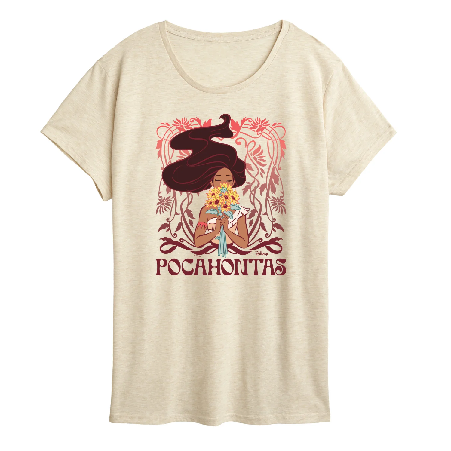 Disney Princess - Pocahontas Art Nouveau - Women's Short Sleeve Graphic T-Shirt - Image 2