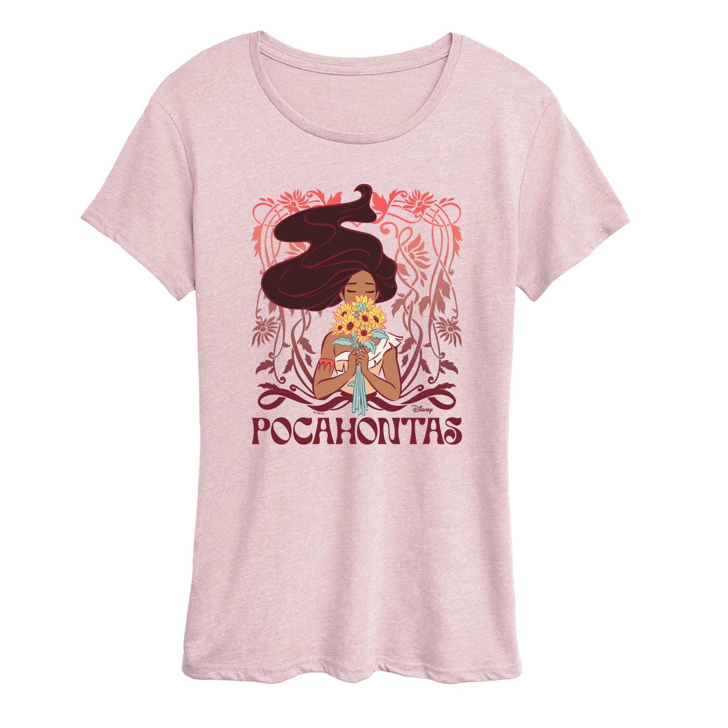 Disney Princess - Pocahontas Art Nouveau - Women's Short Sleeve Graphic T-Shirt - Image 4
