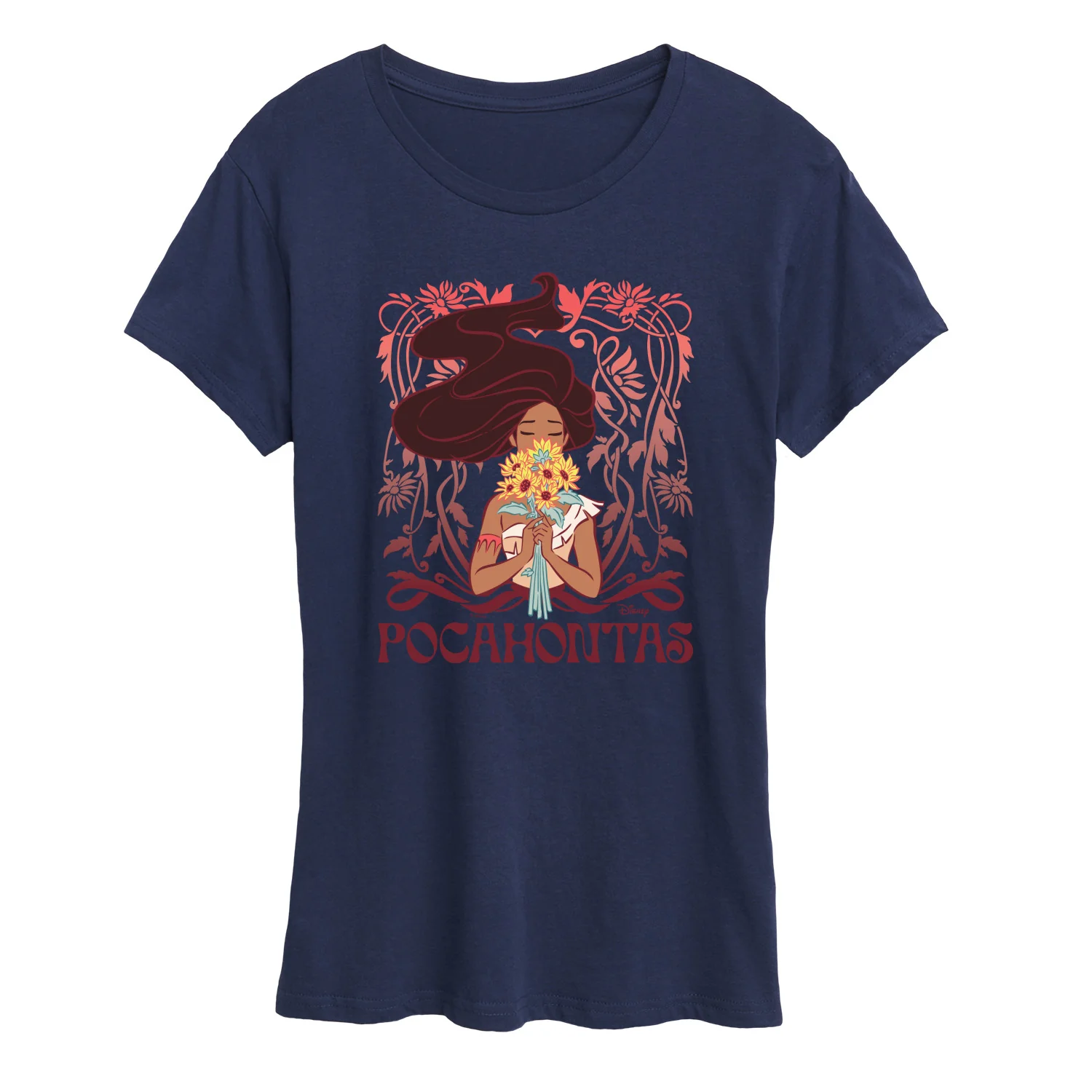 Disney Princess - Pocahontas Art Nouveau - Women's Short Sleeve Graphic T-Shirt - Image 5