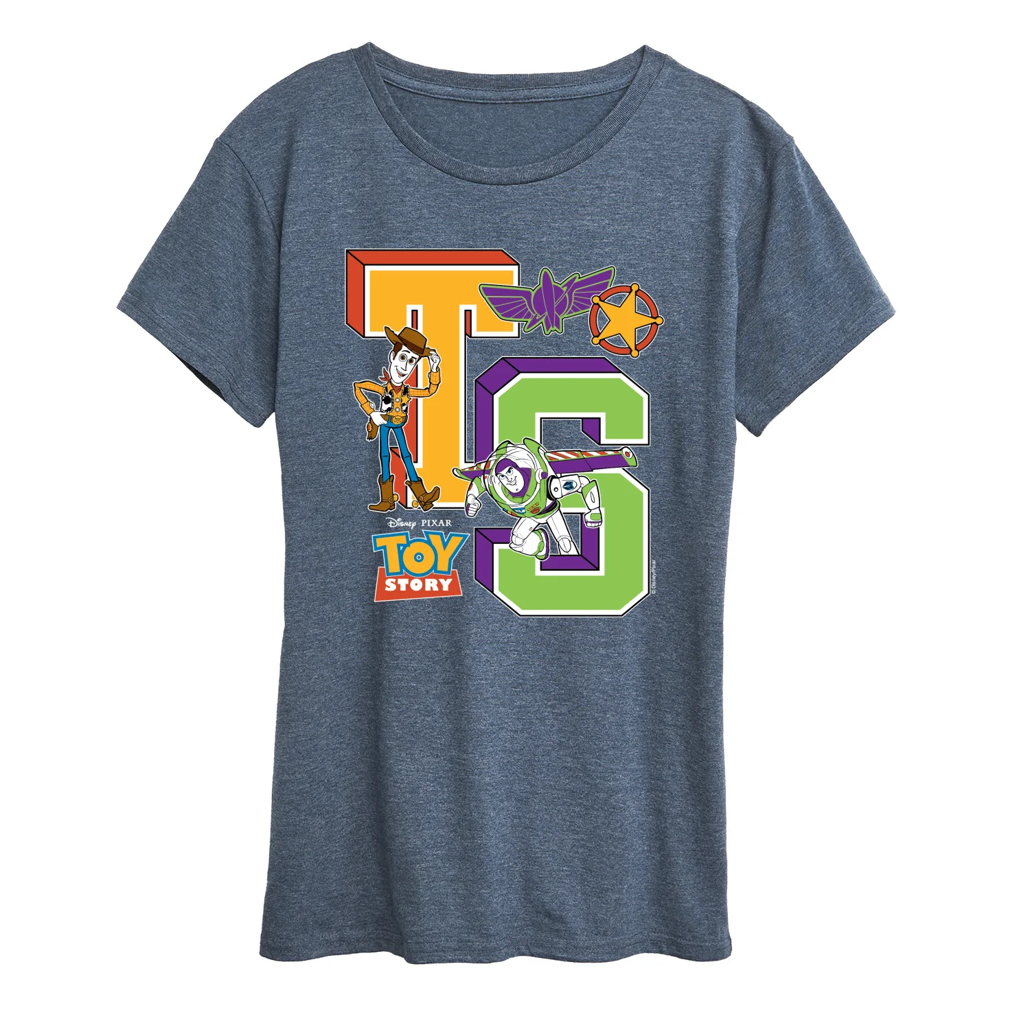 Toy Story - Letterman Badges - Women's Short Sleeve Graphic T-Shirt - Image 3