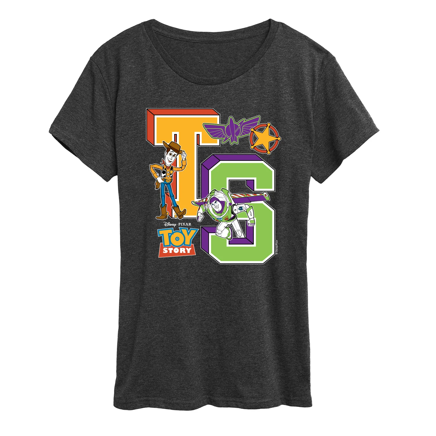 Toy Story - Letterman Badges - Women's Short Sleeve Graphic T-Shirt - Image 4