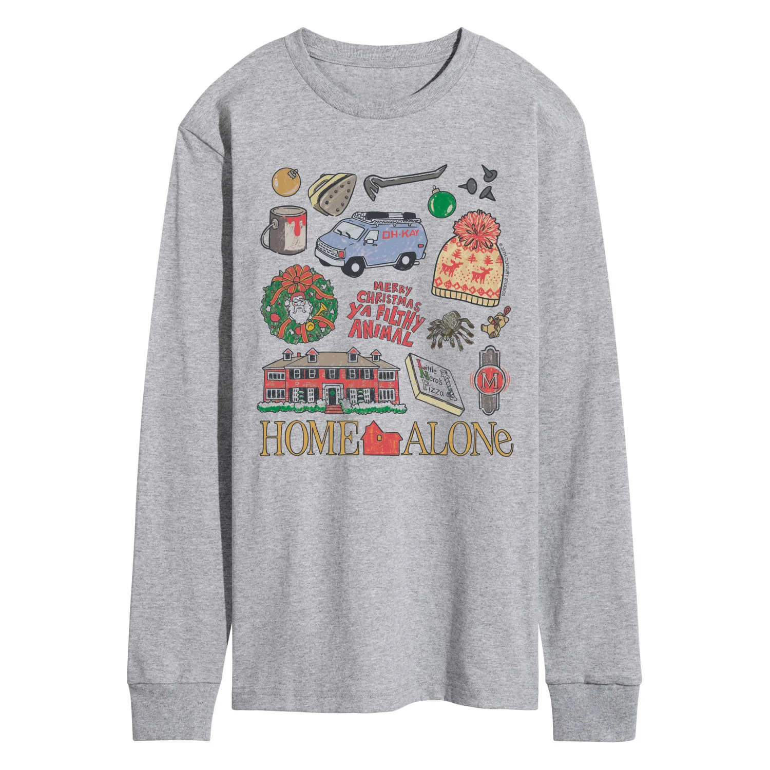 Home Alone - Ha Icon Grid - Men's Long Sleeve Graphic T-Shirt