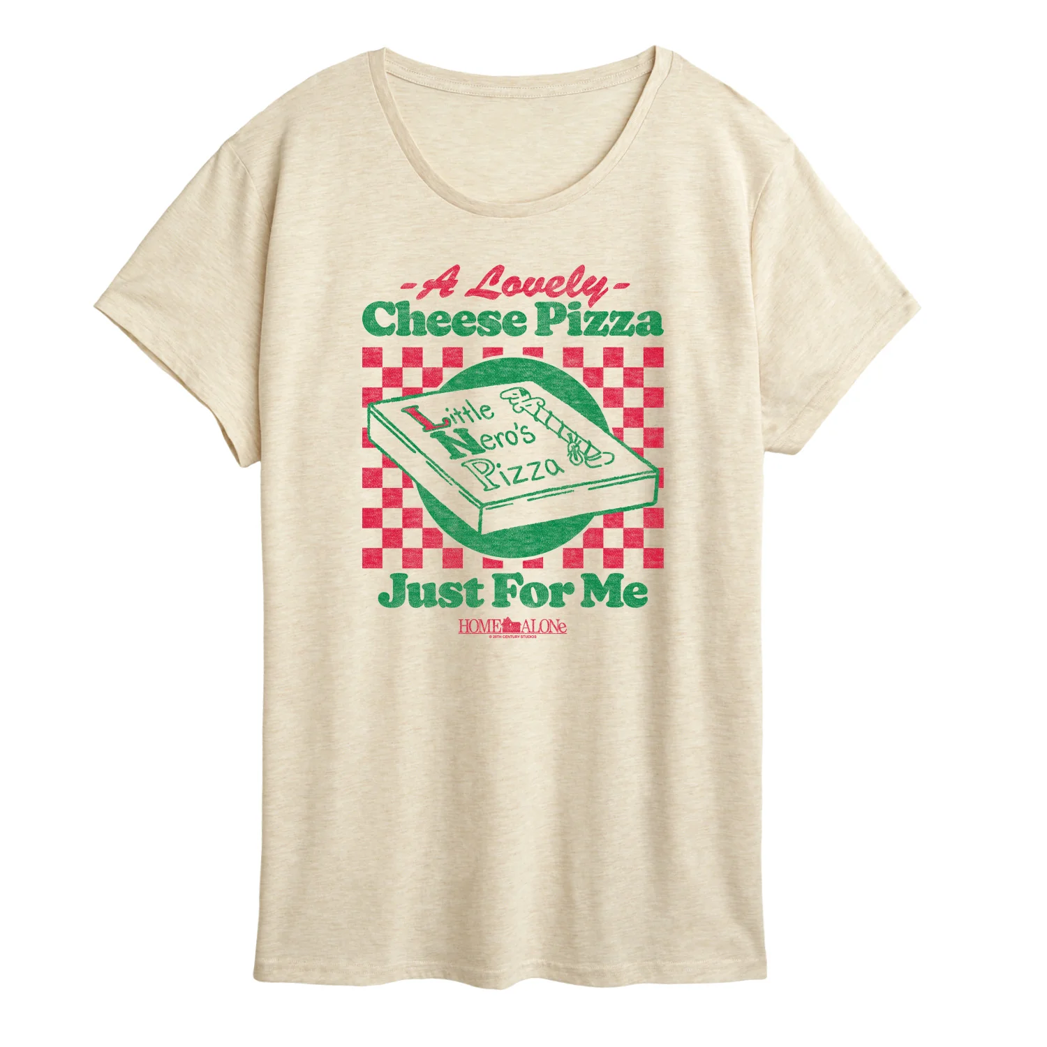 Home Alone - Lovely Cheese Pizza Just For Me-Women's Short Sleeve Graphic T-Shirt
