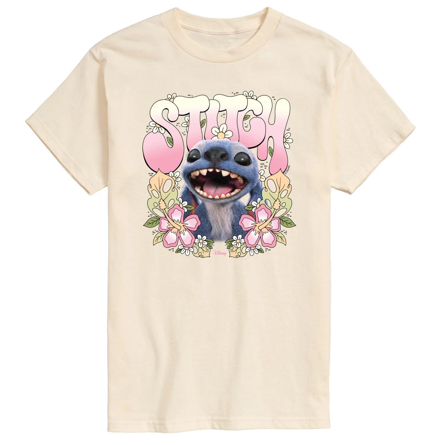 Lilo & Stitch - Stitch Floral Frame - Men's Short Sleeve Graphic T-Shirt - Image 3