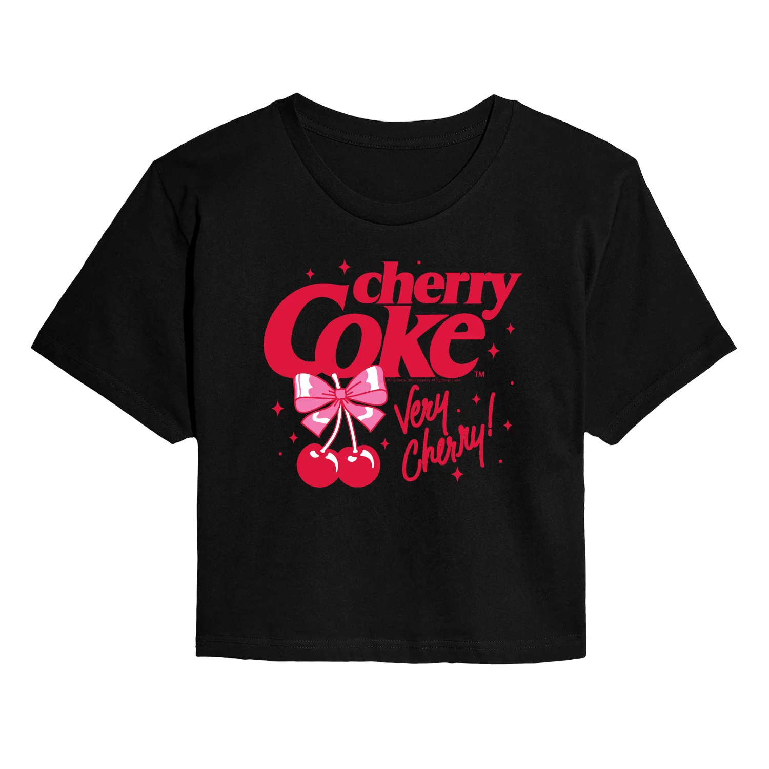 Coca-Cola - Very Cherry Coke - Juniors Cropped Graphic T-Shirt - Image 2