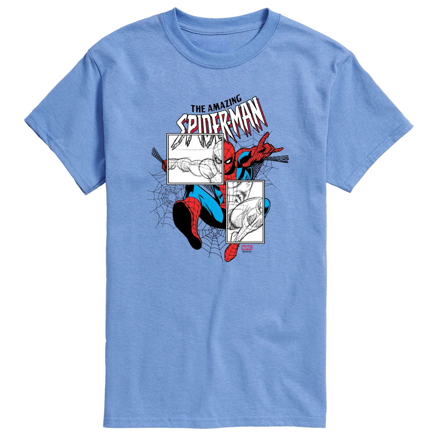 Marvel - Spiderman Sketch Blocks - Men's Short Sleeve Graphic T-Shirt - Image 2