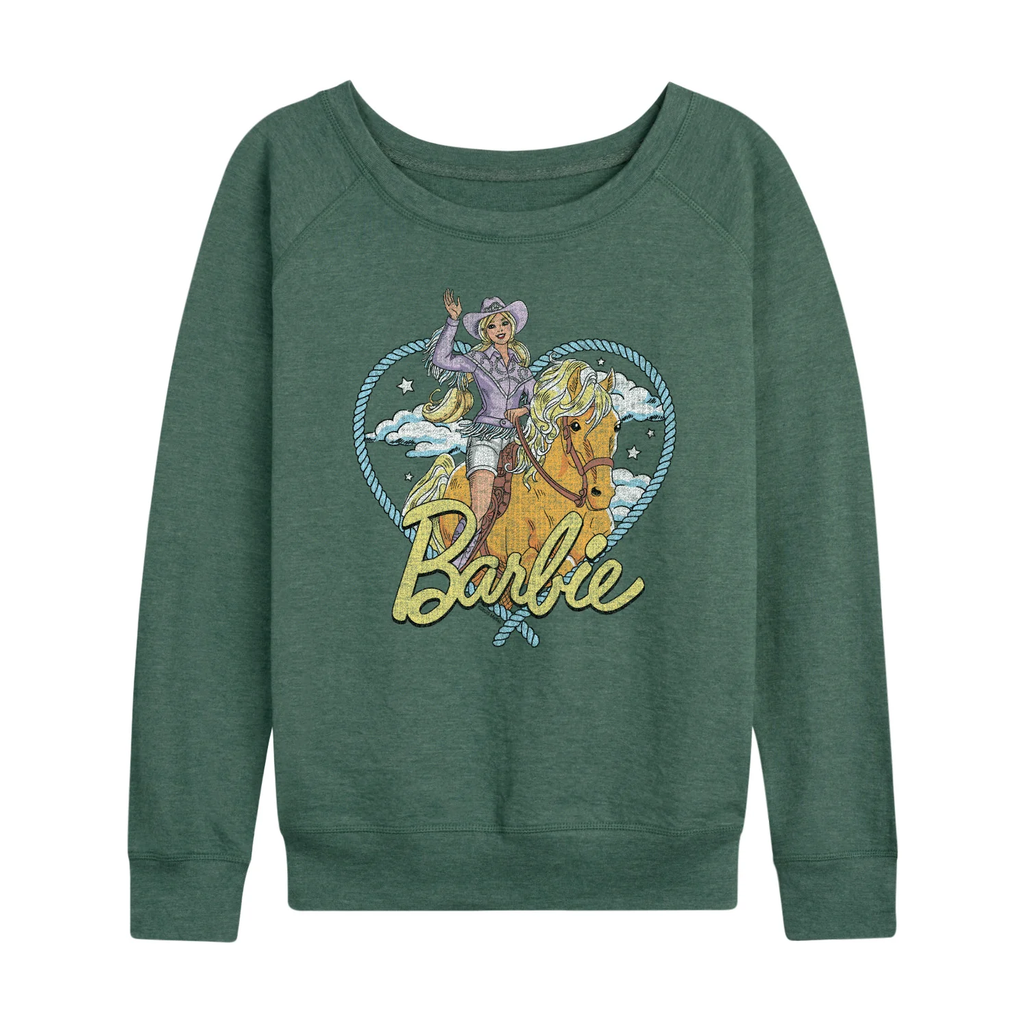 Barbie - Western Heart - Women's French Terry Long Sleeve Shirt - Image 2