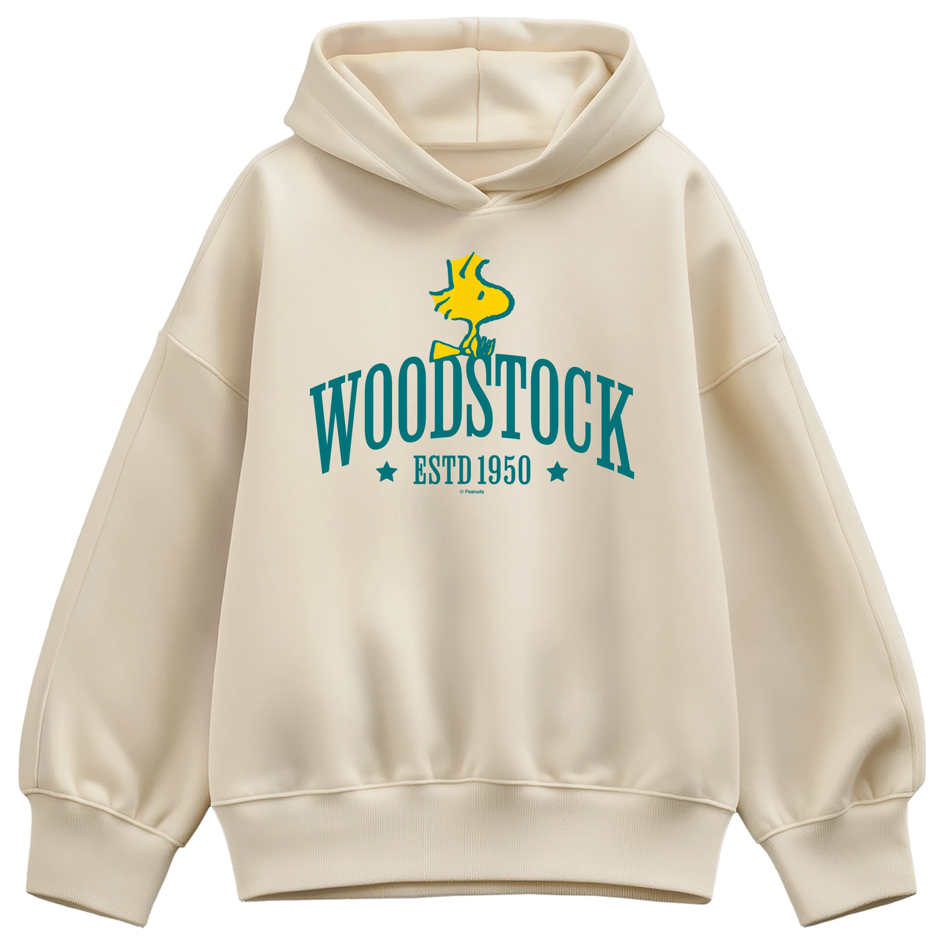Peanuts - Woodstock Collegiate - Women's Oversized Fleece Hoodie Sweatshirt