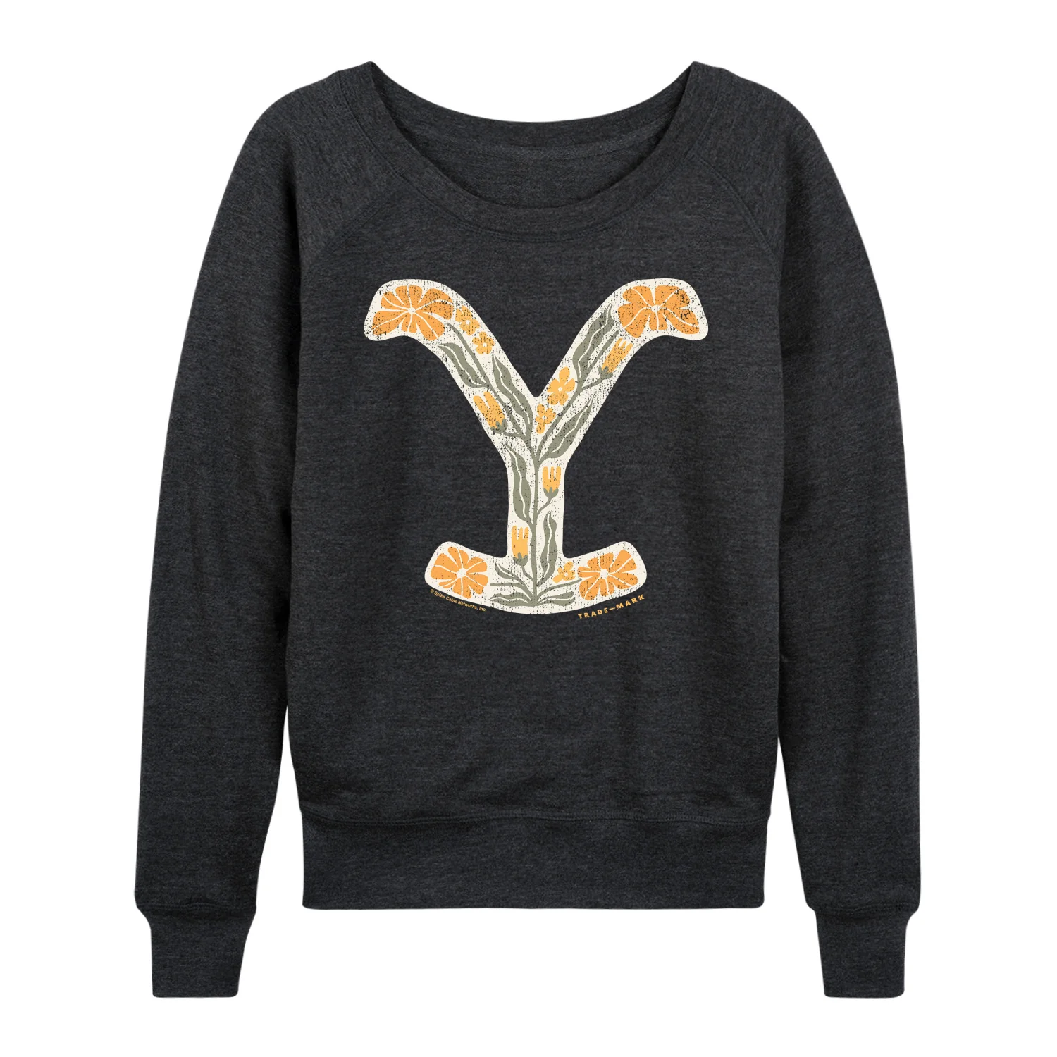 Yellowstone - Floral Logo - Women's French Terry Long Sleeve Pullover - Image 2
