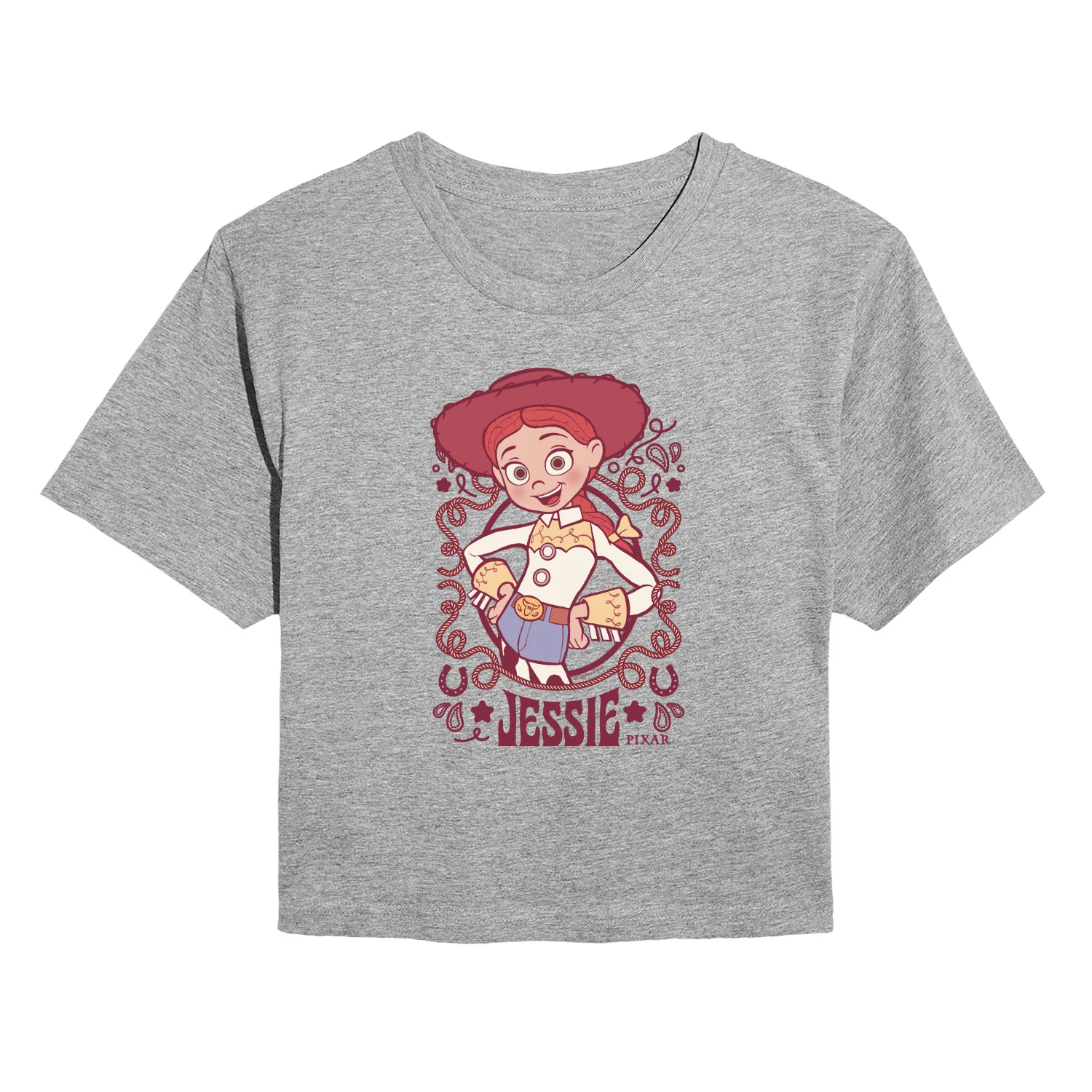 Toy Story - Jessie Cowgirl - Juniors Cropped Graphic T-Shirt - Image 2