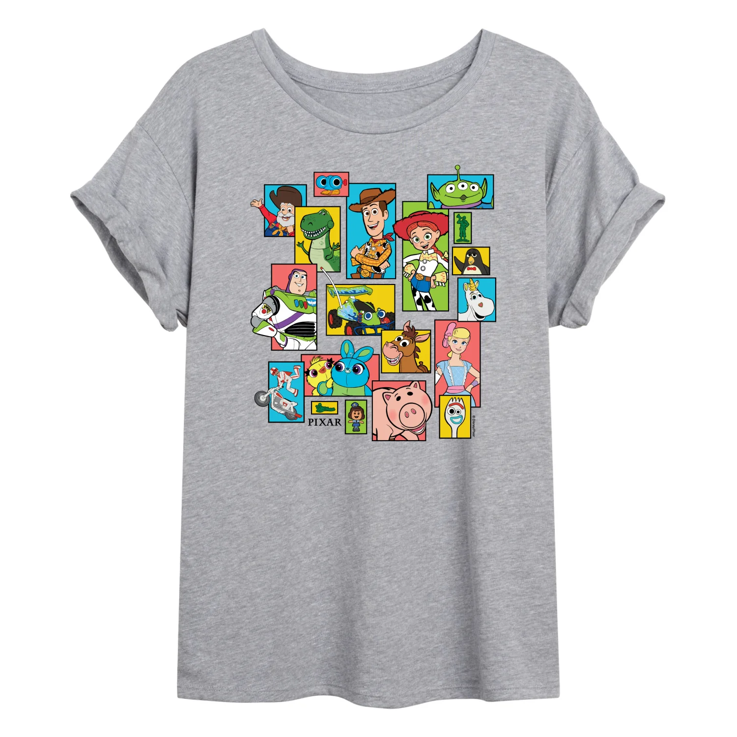 Toy Story 4 - Buzz, Woody, And Friends - Womens Oversized Graphic T-Shirt - Image 2