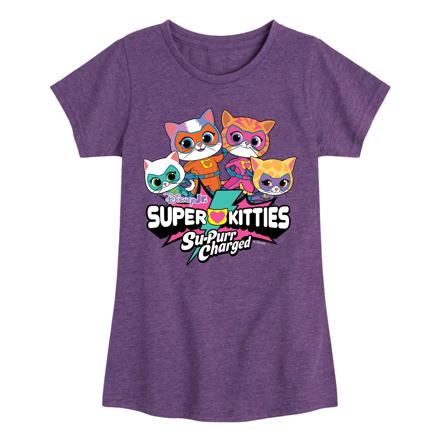 Super Kitties - Logo Group - Girls Fitted Short Sleeve Graphic T-Shirt - Image 3