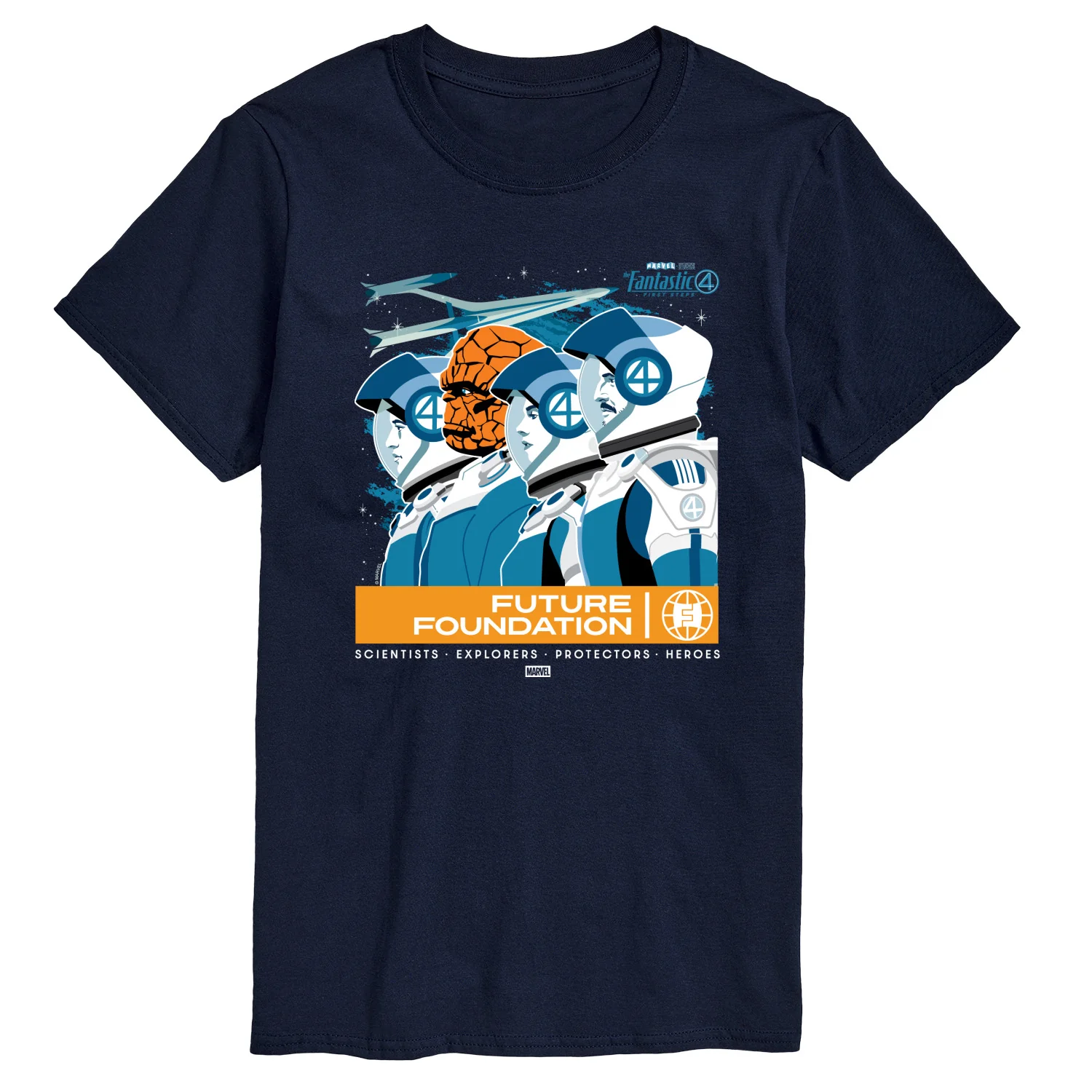 Fantastic Four - Retro Poster - Men's Short Sleeve Graphic T-Shirt - Image 3