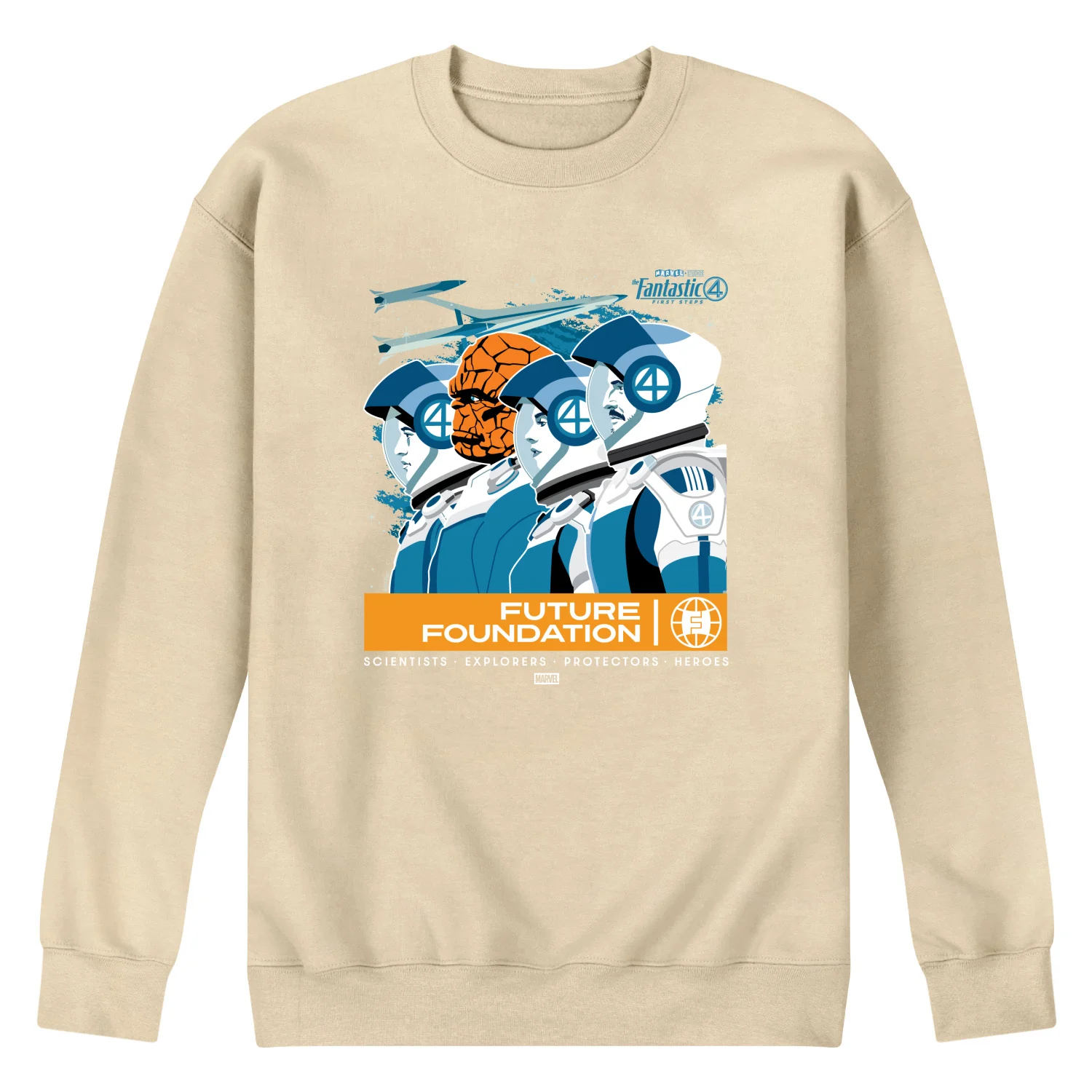 Fantastic Four - Retro Poster - Men's Crew Fleece Sweatshirt - Image 2