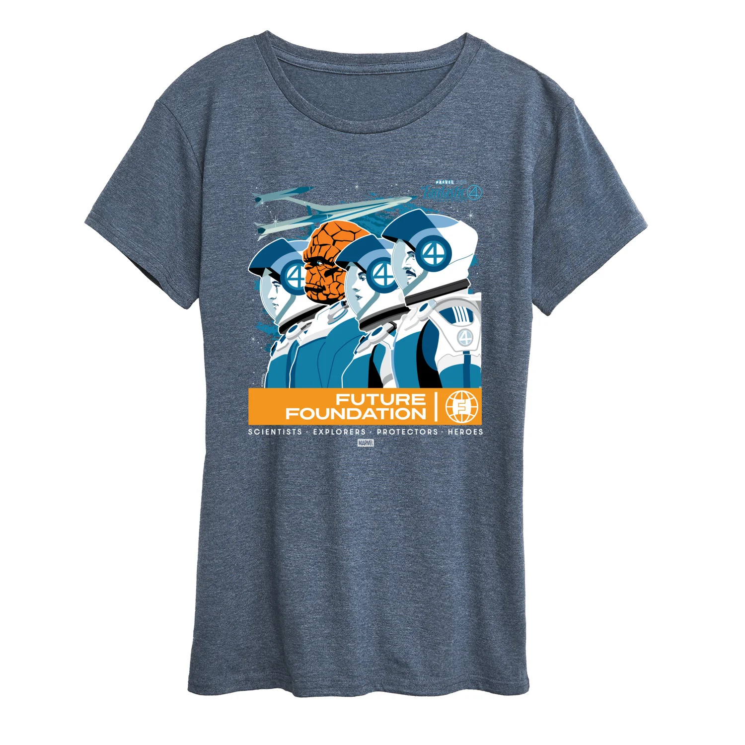 Fantastic Four - Retro Poster - Women's Short Sleeve Graphic T-Shirt - Image 2