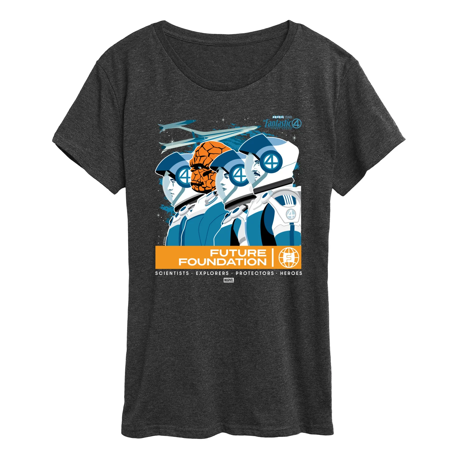 Fantastic Four - Retro Poster - Women's Short Sleeve Graphic T-Shirt - Image 3