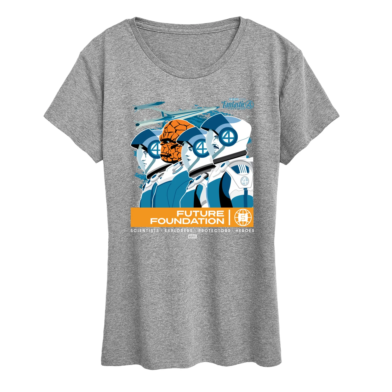 Fantastic Four - Retro Poster - Women's Short Sleeve Graphic T-Shirt - Image 4
