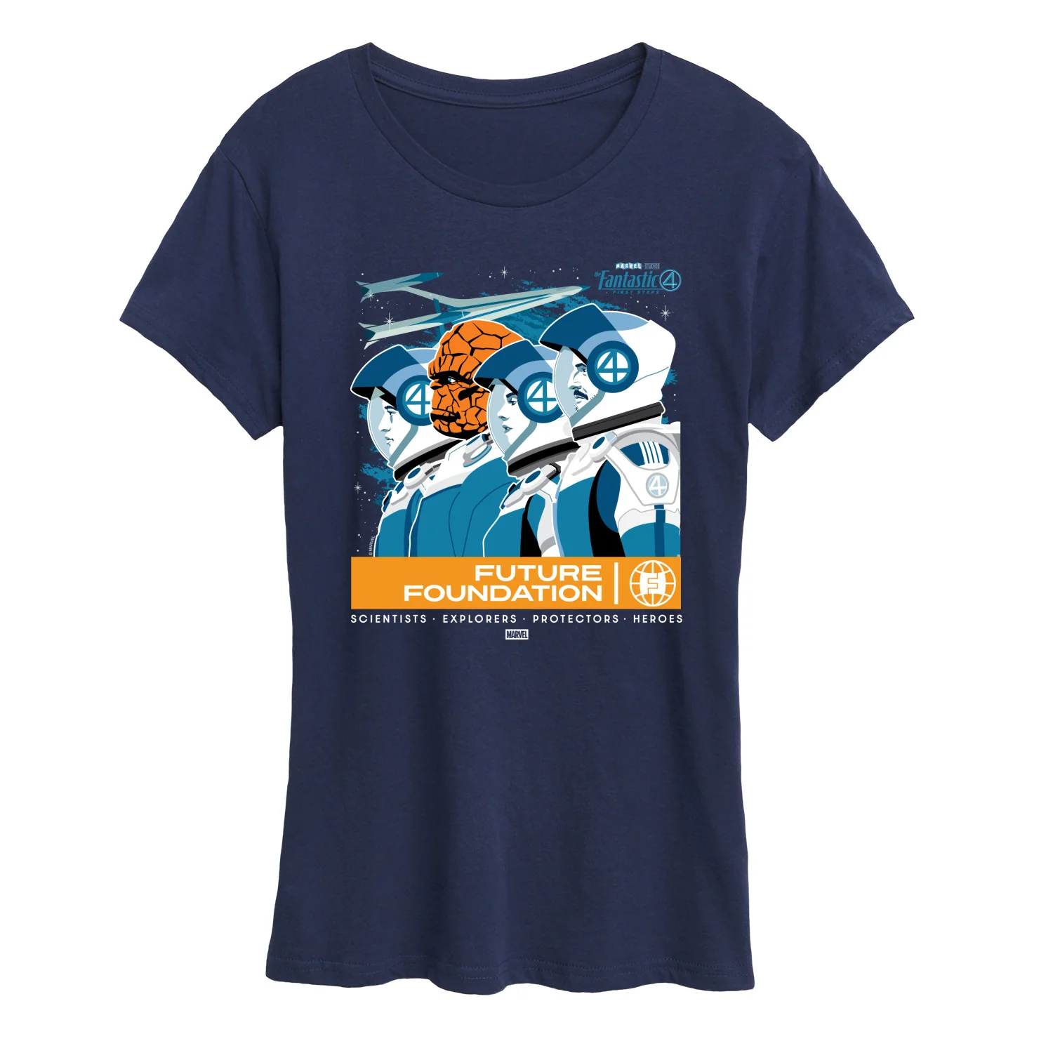 Fantastic Four - Retro Poster - Women's Short Sleeve Graphic T-Shirt - Image 5