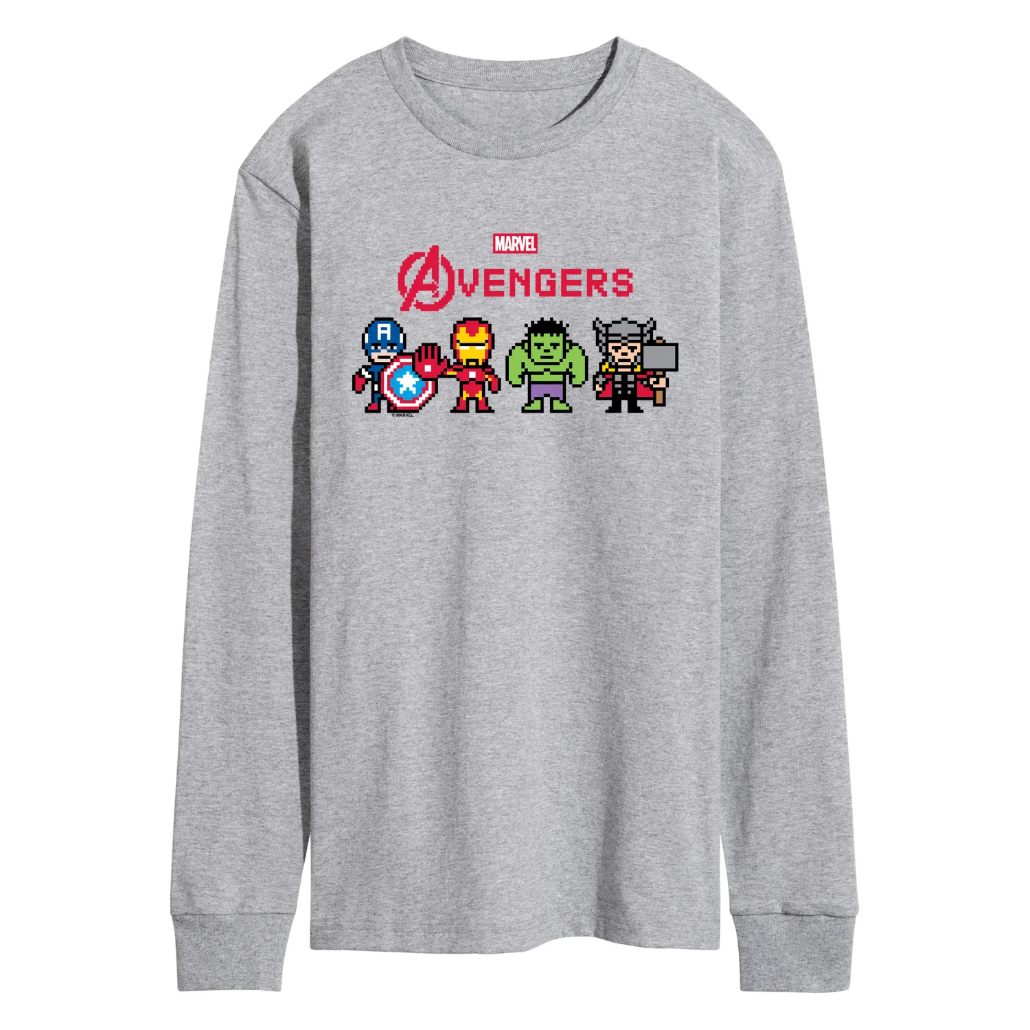 Marvel - Avengers 8 Bit - Men's Long Sleeve Graphic T-Shirt