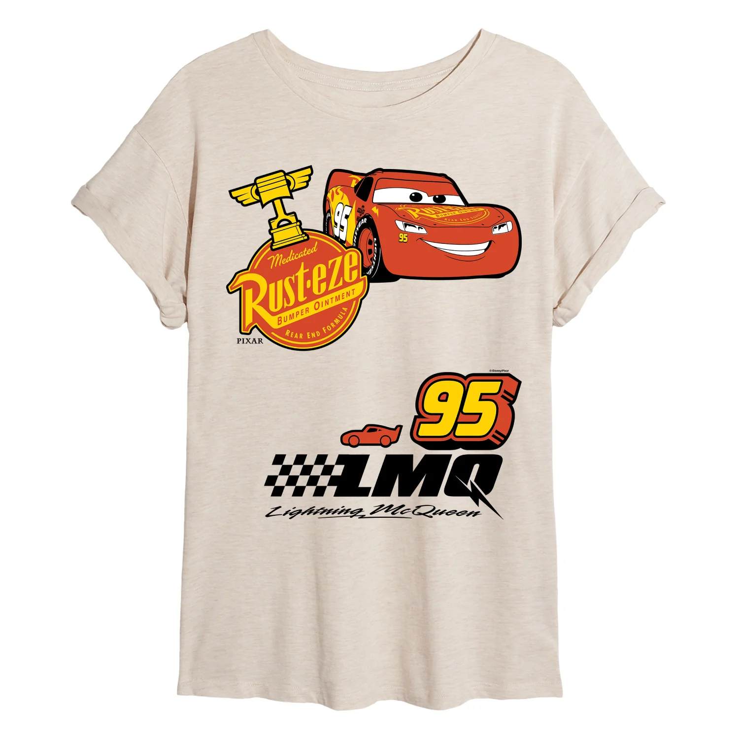 Cars - LMQ Icons - Juniors Oversized Graphic T-Shirt - Image 2