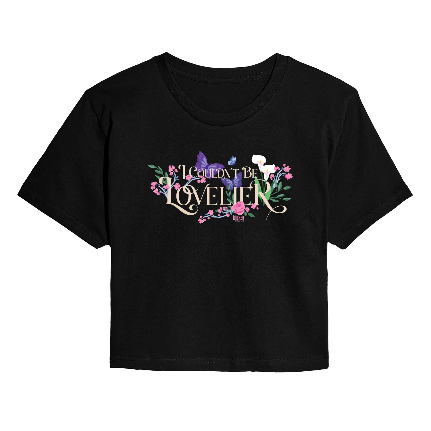 Wicked: Part 2 -  Glinda  - Juniors Cropped Short Sleeve Graphic T-Shirt