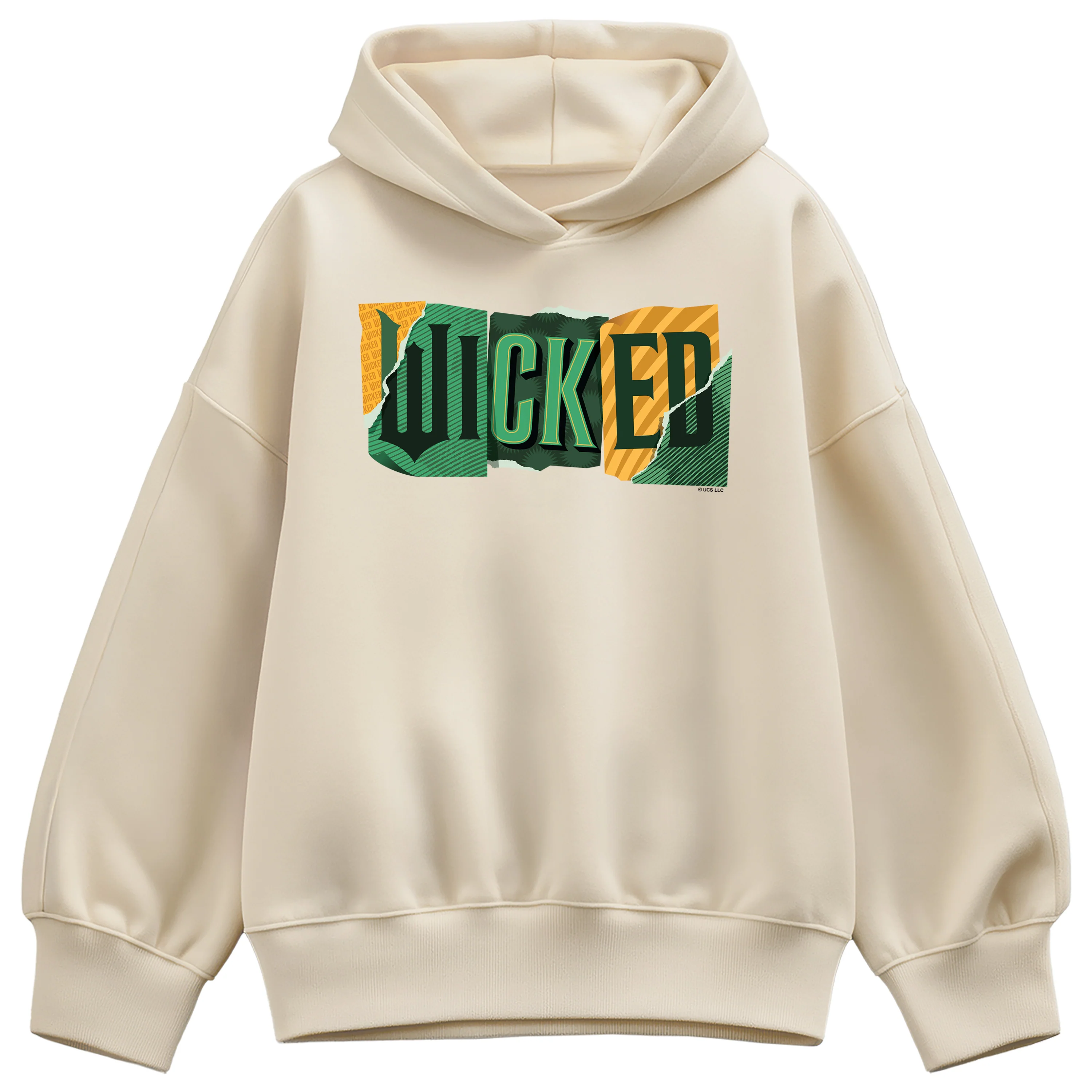 Wicked - Wicked Tear Logo - Ladies Oversized Fleece Hoodie Sweatshirt - Image 3