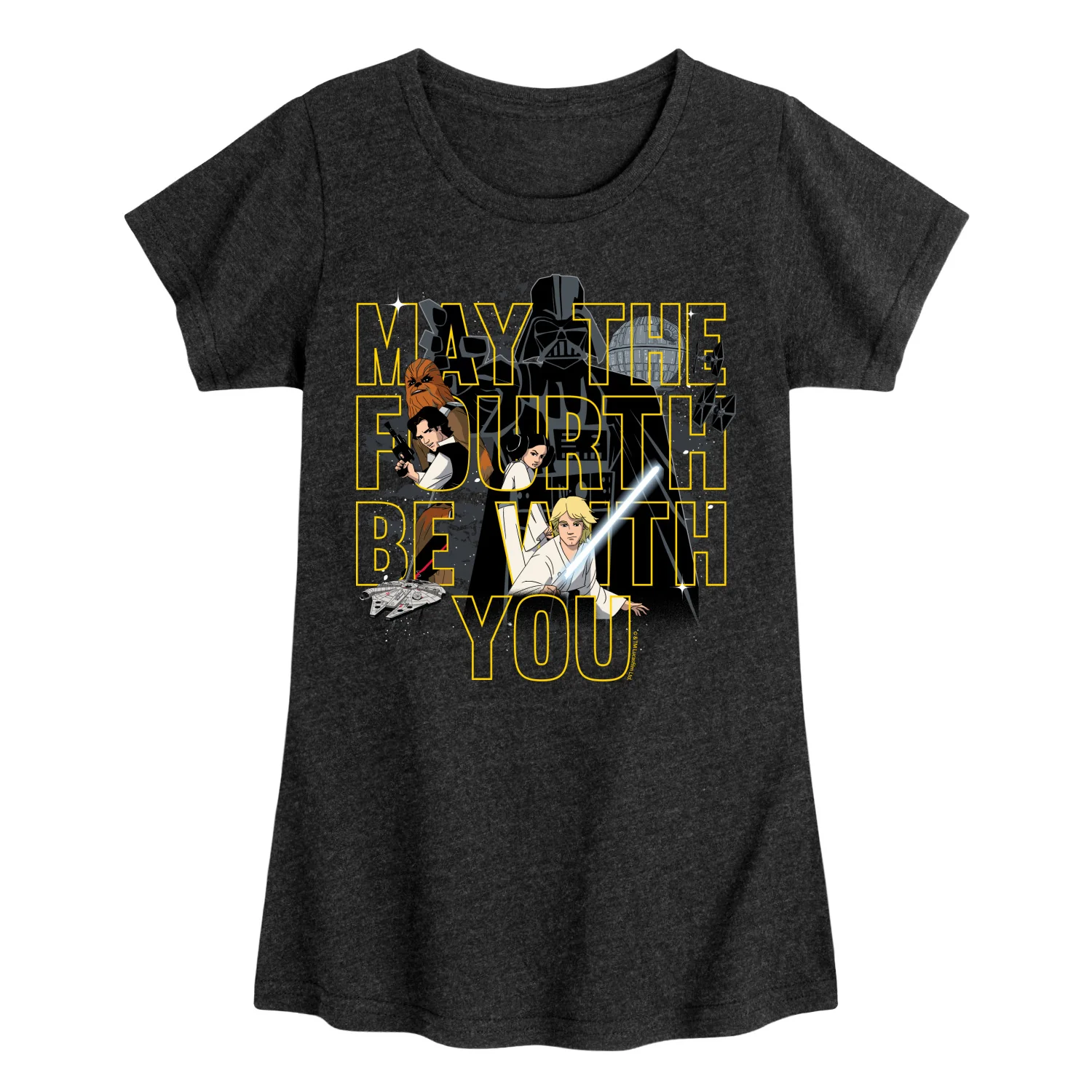 Star Wars - May The Fourth Be With You - Youth Girls Fitted Short Sleeve T-Shirt