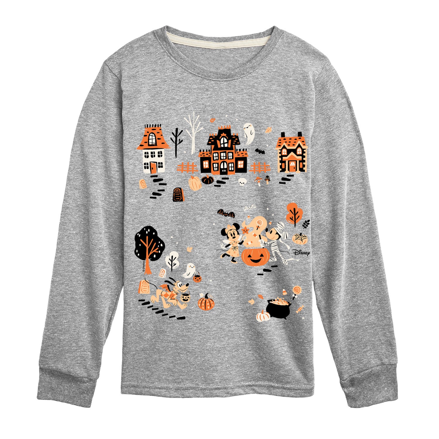 Disney - Mickey and Minnie Halloween - Youth Boys Long Sleeve Graphic T-Shirt