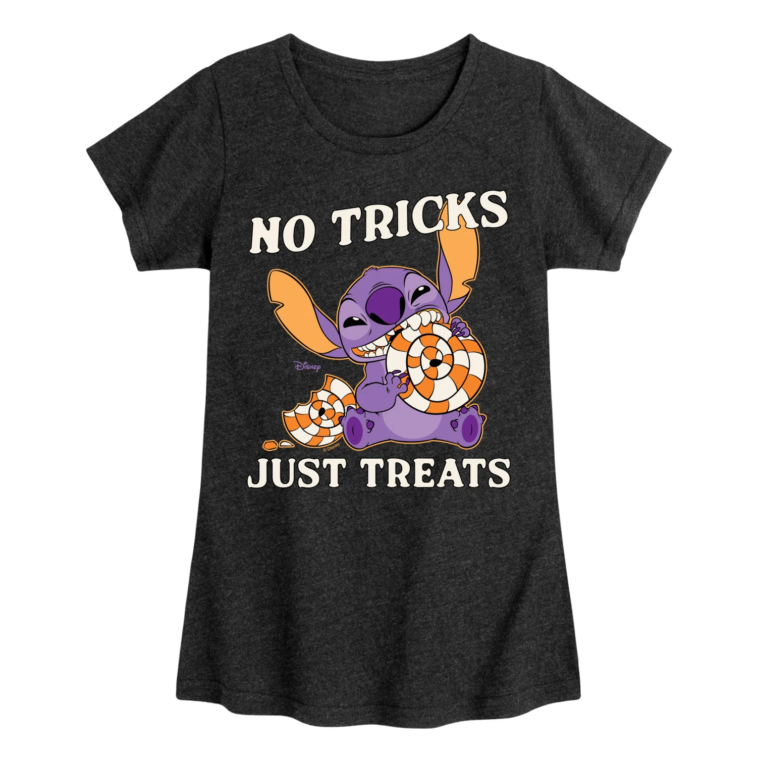 Lilo & Stitch - No Tricks Just Treats Stitch - Youth Girls Fitted Short Sleeve T-Shirt - Image 4