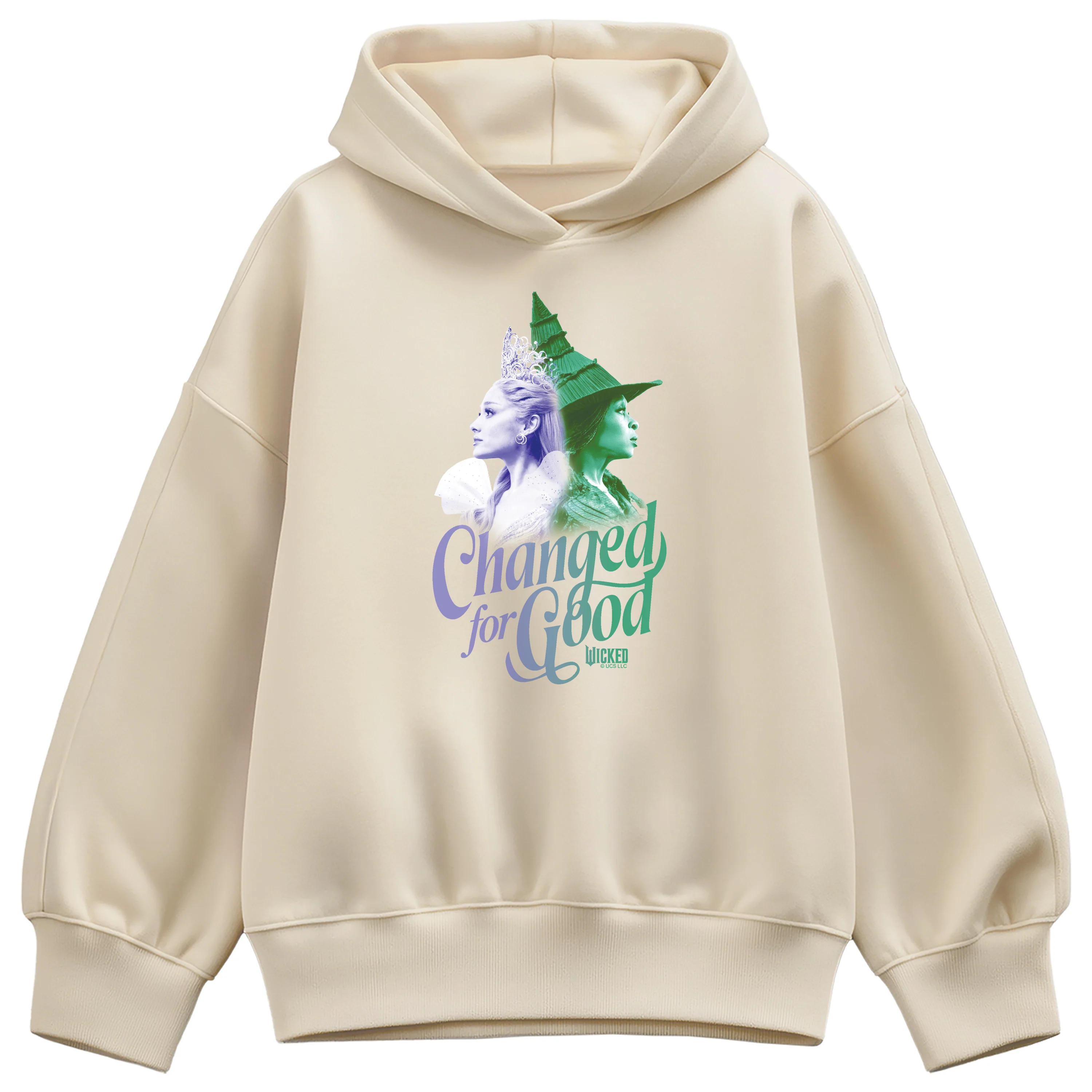 Wicked - Changed For Good - Ladies Oversized Fleece Hoodie Sweatshirt - Image 2