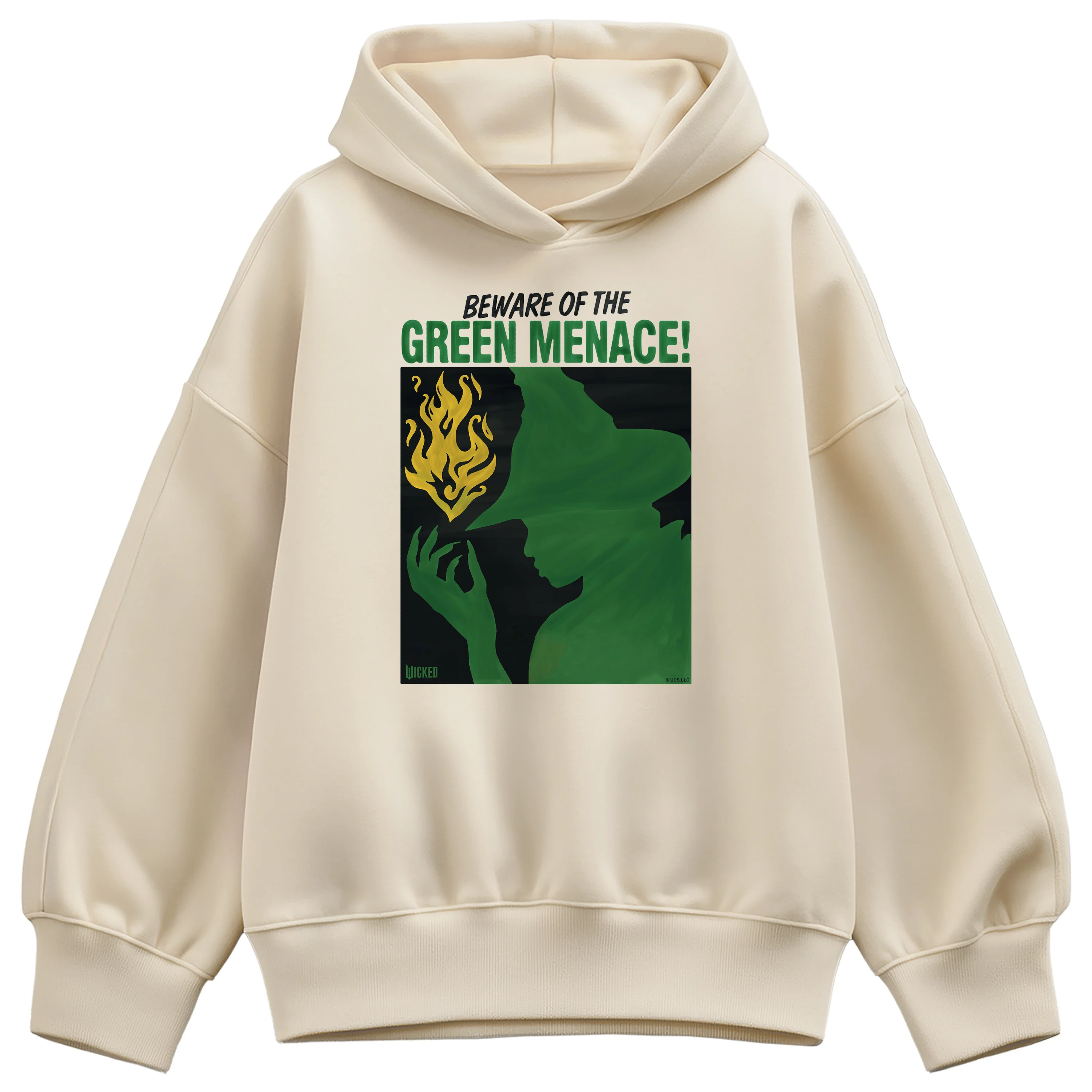Wicked - Elphaba Poster - Ladies Oversized Fleece Hoodie Sweatshirt - Image 2