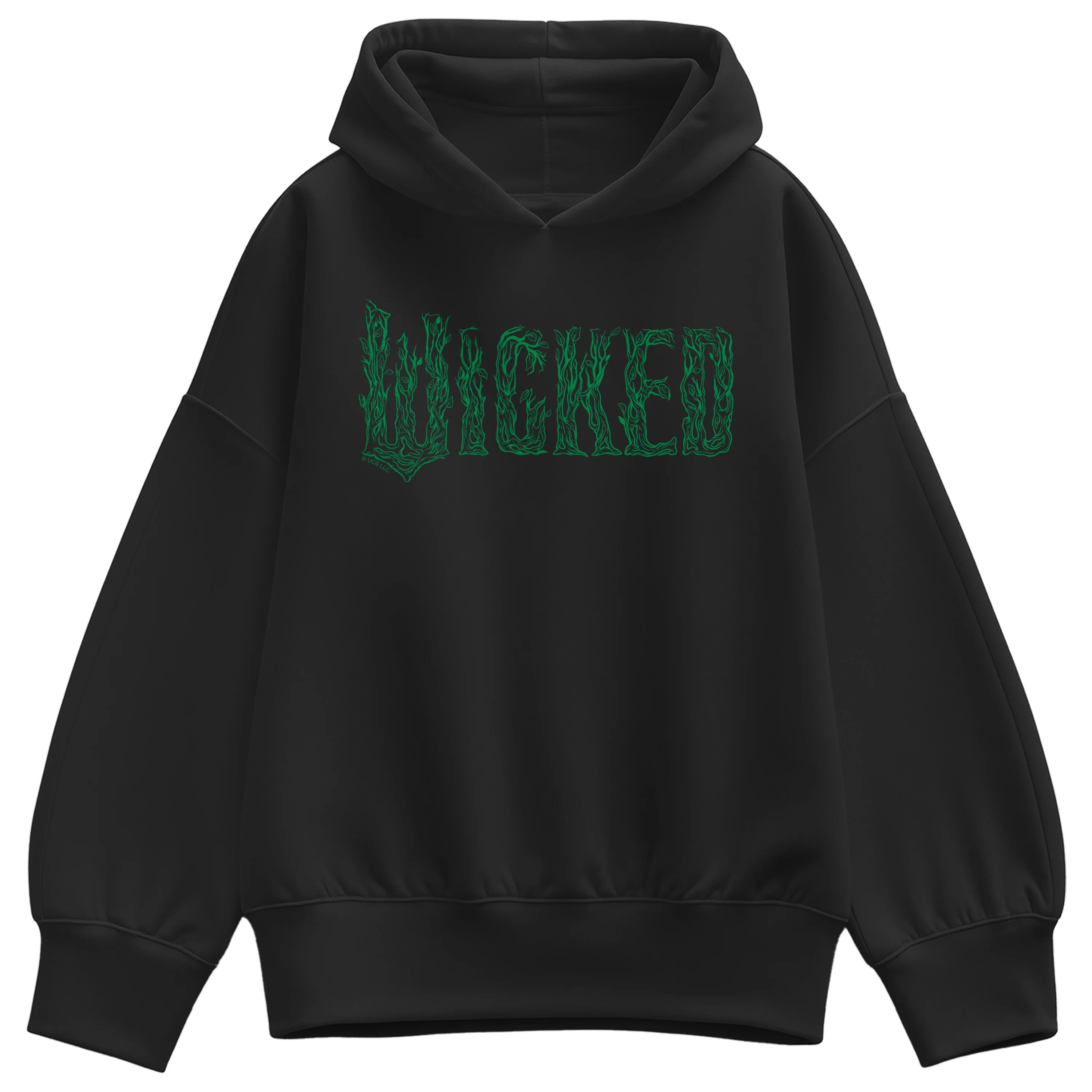 Wicked - Branch Logo - Ladies Oversized Fleece Hoodie Sweatshirt - Image 2