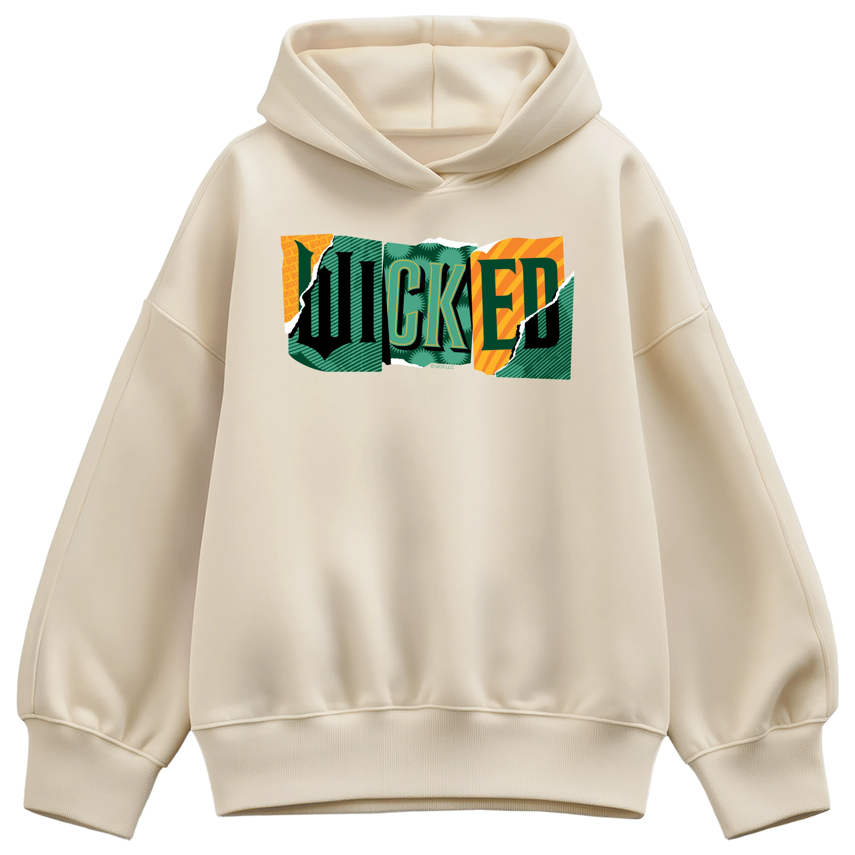 Wicked -   Rip Logo - Ladies Oversized Fleece Hoodie Sweatshirt - Image 3