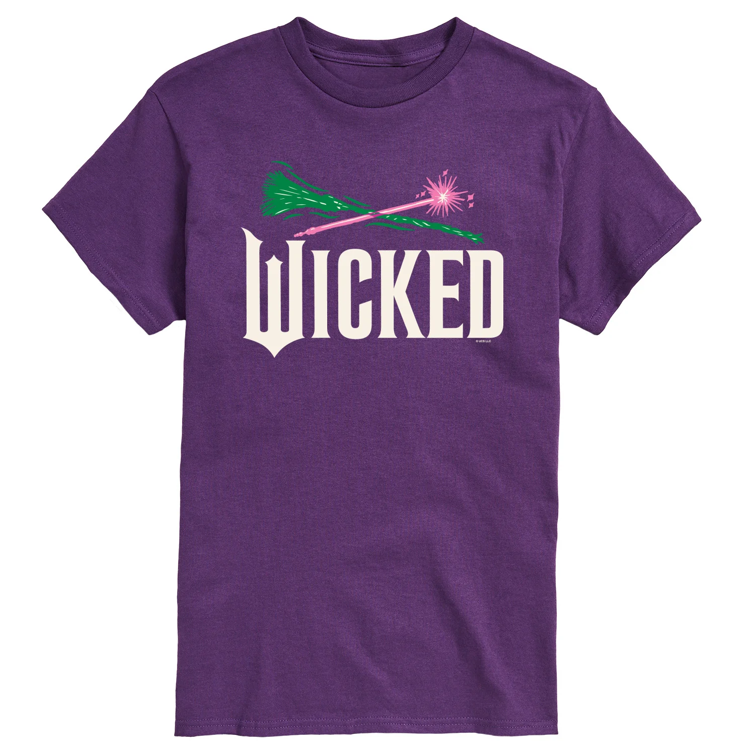Wicked: Part 2 - Wand And Broomstick Logo - Men's Short Sleeve Graphic T-Shirt - Image 8
