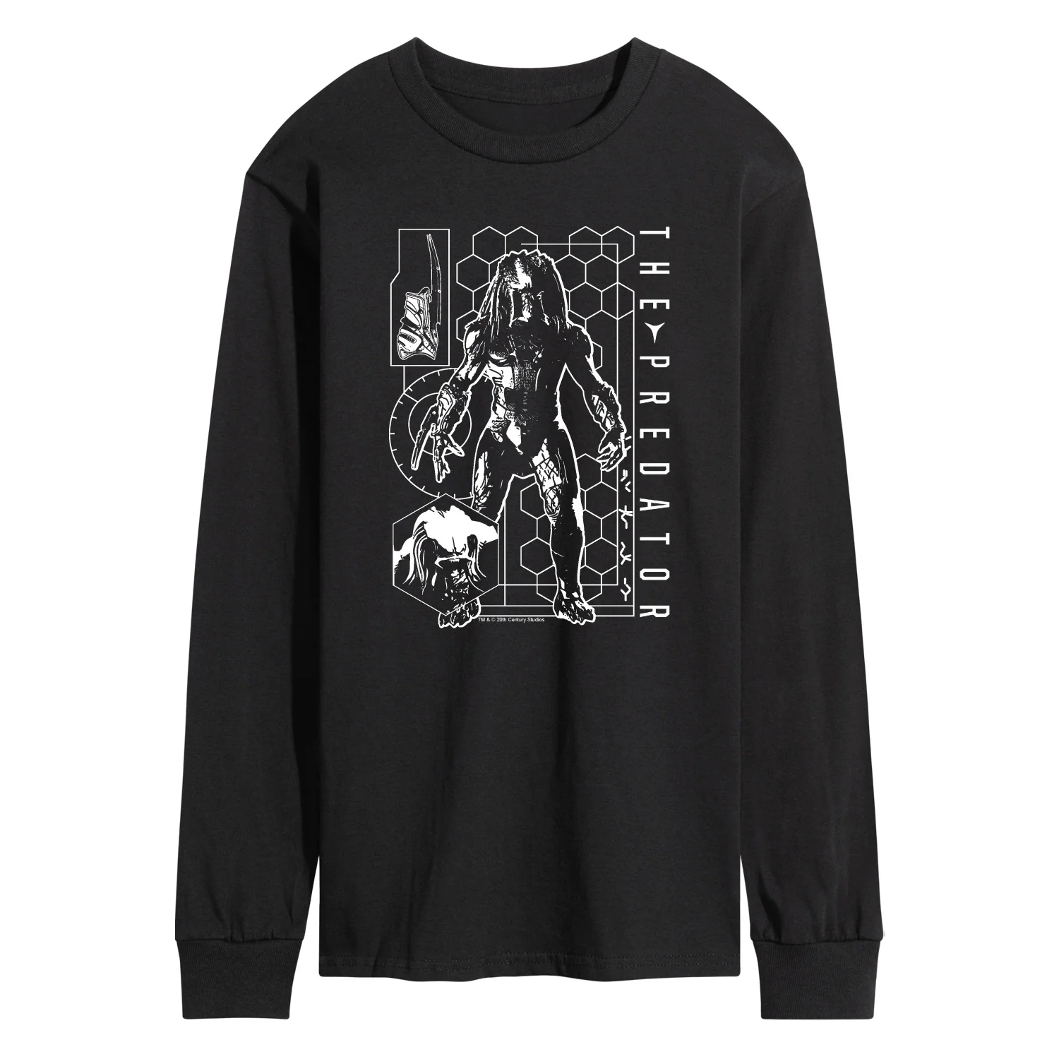 The Predator - Digital Alien Diagram - Men's Long Sleeve Graphic T-Shirt
