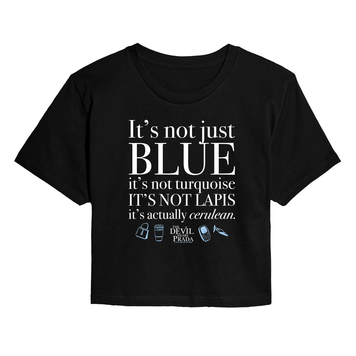 The Devil Wears Prada - Not Just Blue - Juniors Cropped Graphic T-shirt