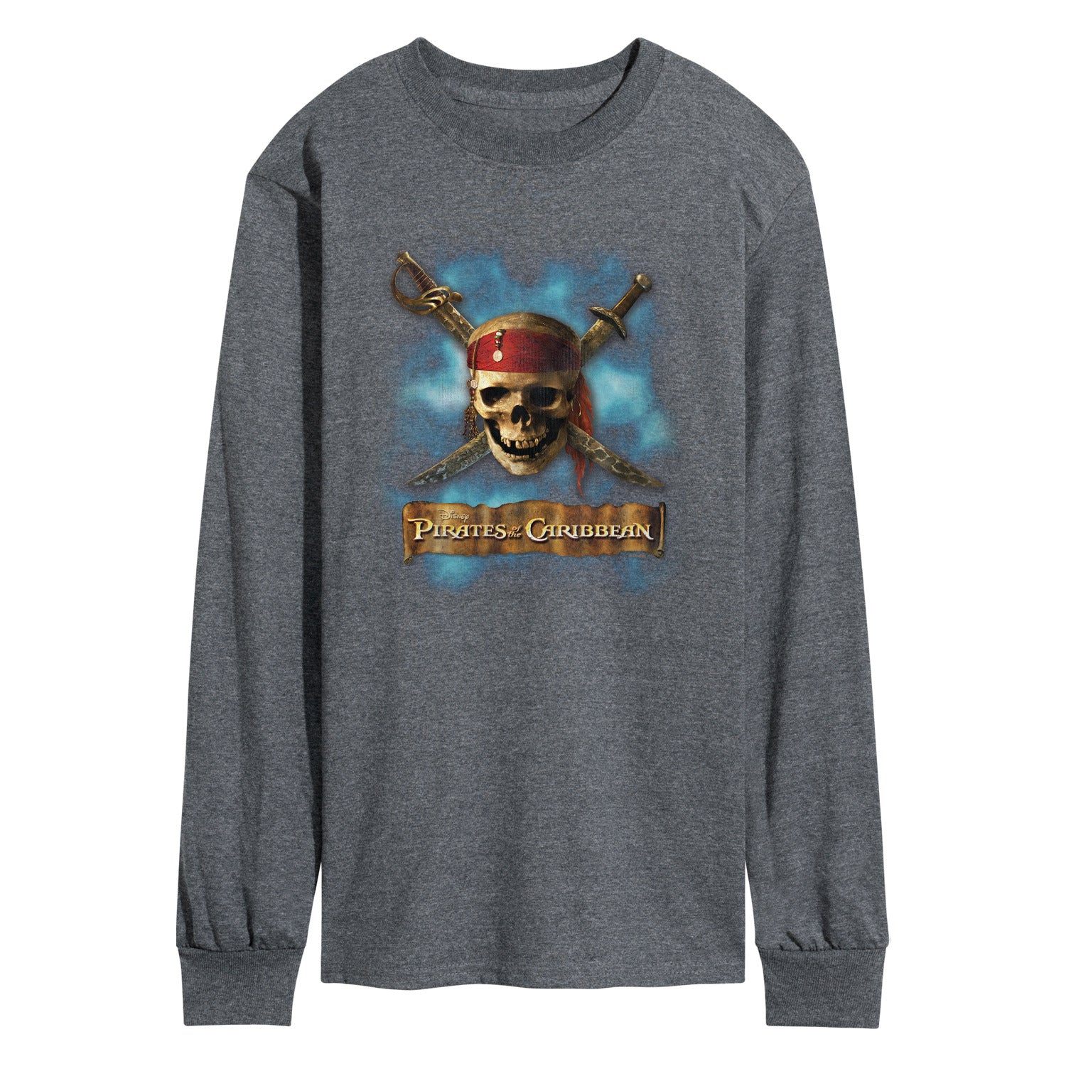 Pirates of the Caribbean - Skull and Swords - Men's Long Sleeve Graphic T-Shirt - Image 2