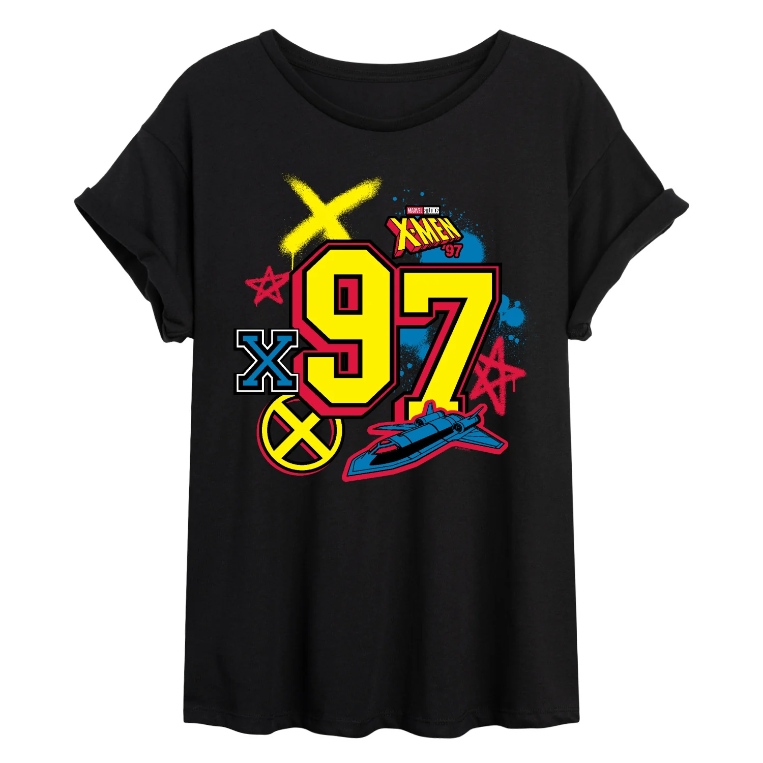 X-Men - 97 Streetwear - Juniors Oversized Graphic T-Shirt - Image 2