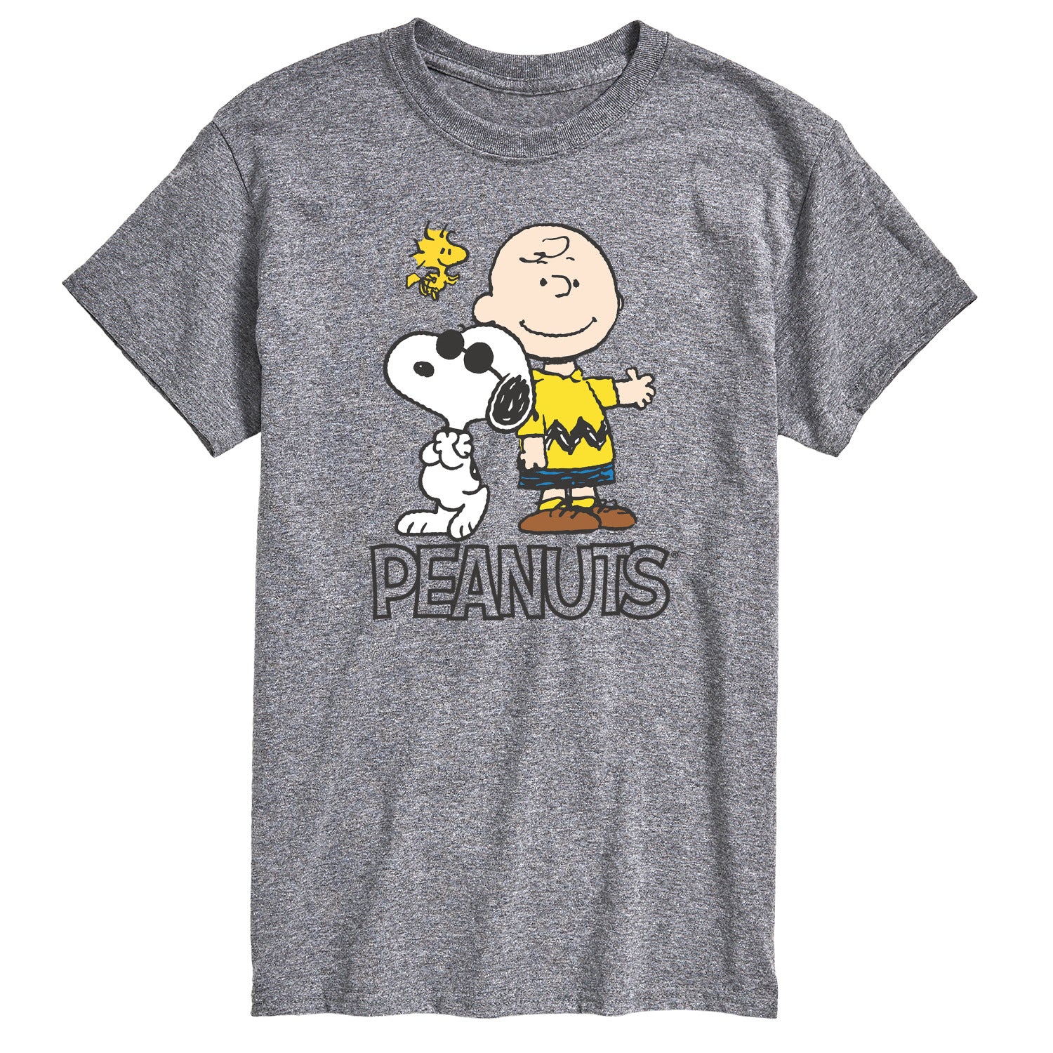 Peanuts - Charlie Brown, Snoopy & Woodstock - Men's Short Sleeve Graphic T-Shirt - Image 2
